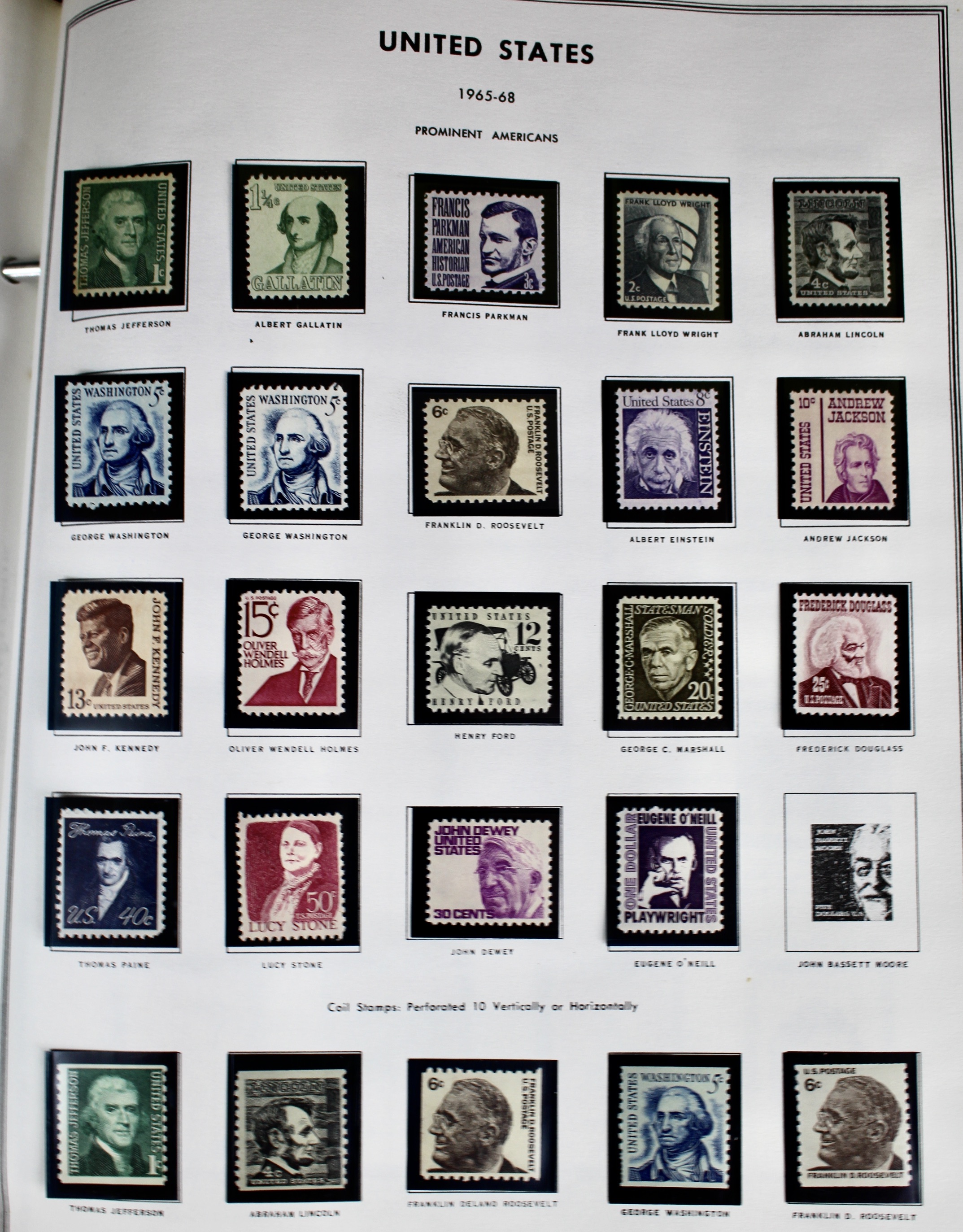 U.S. Postage Stamp Collection, 1851 to 1969