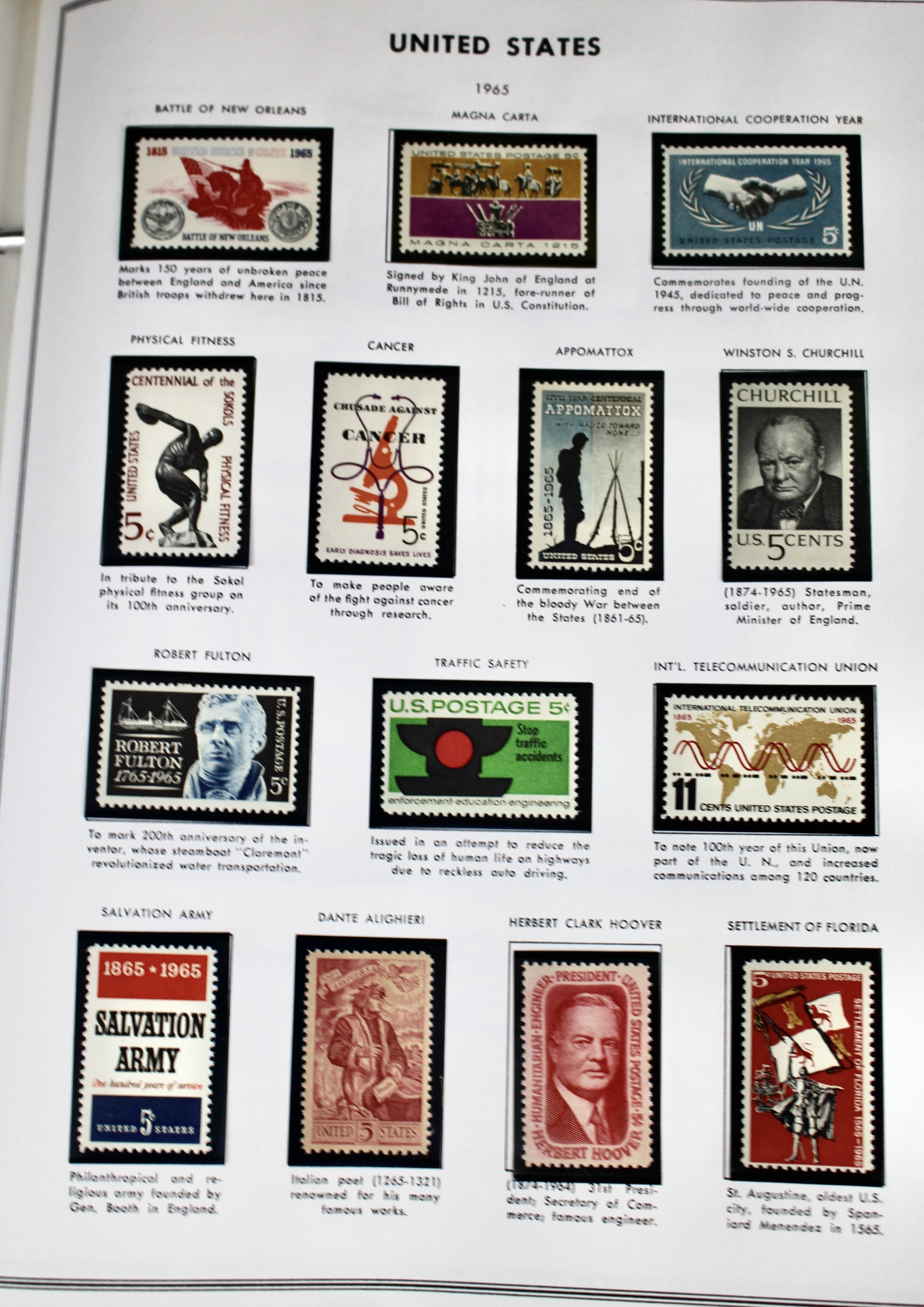 U.S. Postage Stamp Collection, 1851 to 1969