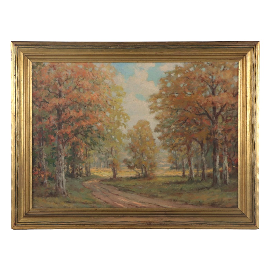 John Drapp Landscape Oil Painting, 1931