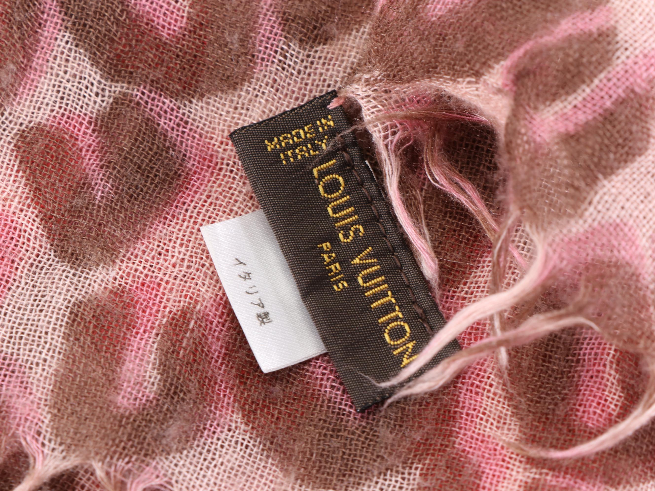 Louis Vuitton x Stephen Sprouse Animal Print Fringe Scarf in Cashmere/Silk
