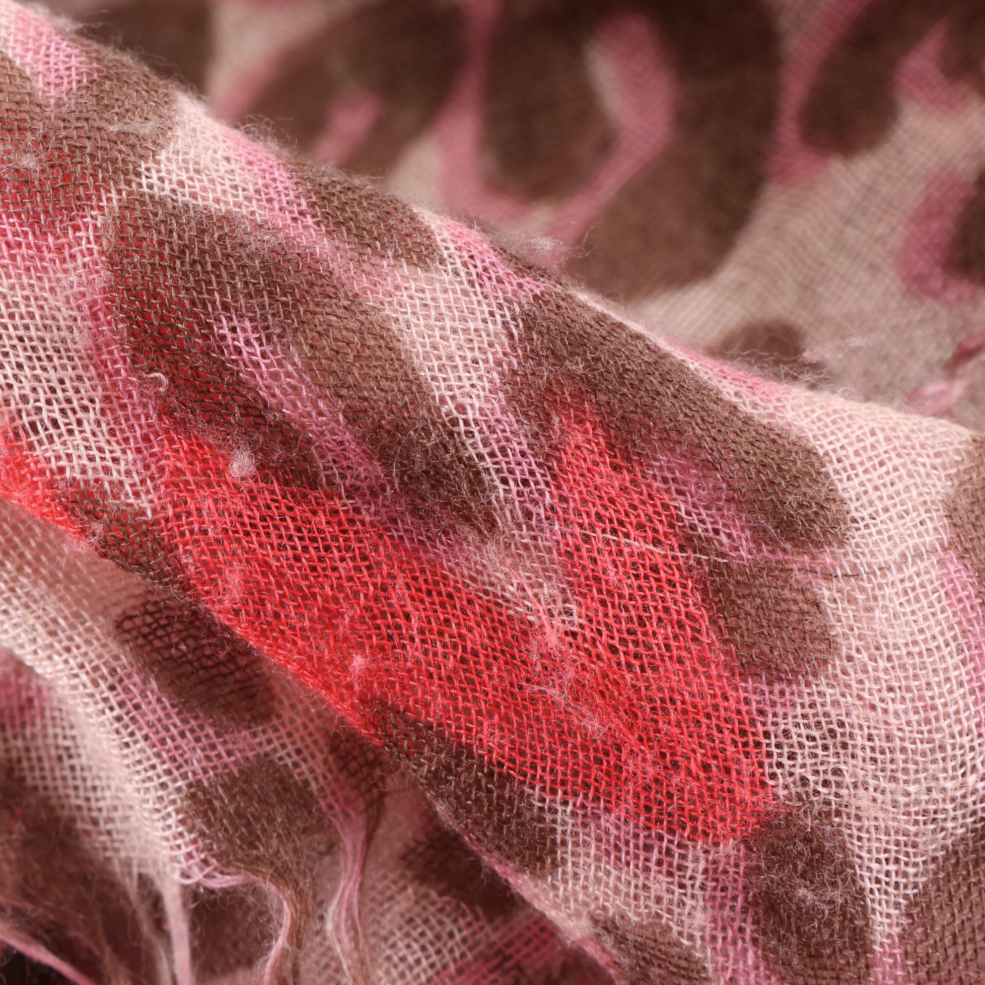 Louis Vuitton x Stephen Sprouse Animal Print Fringe Scarf in Cashmere/Silk