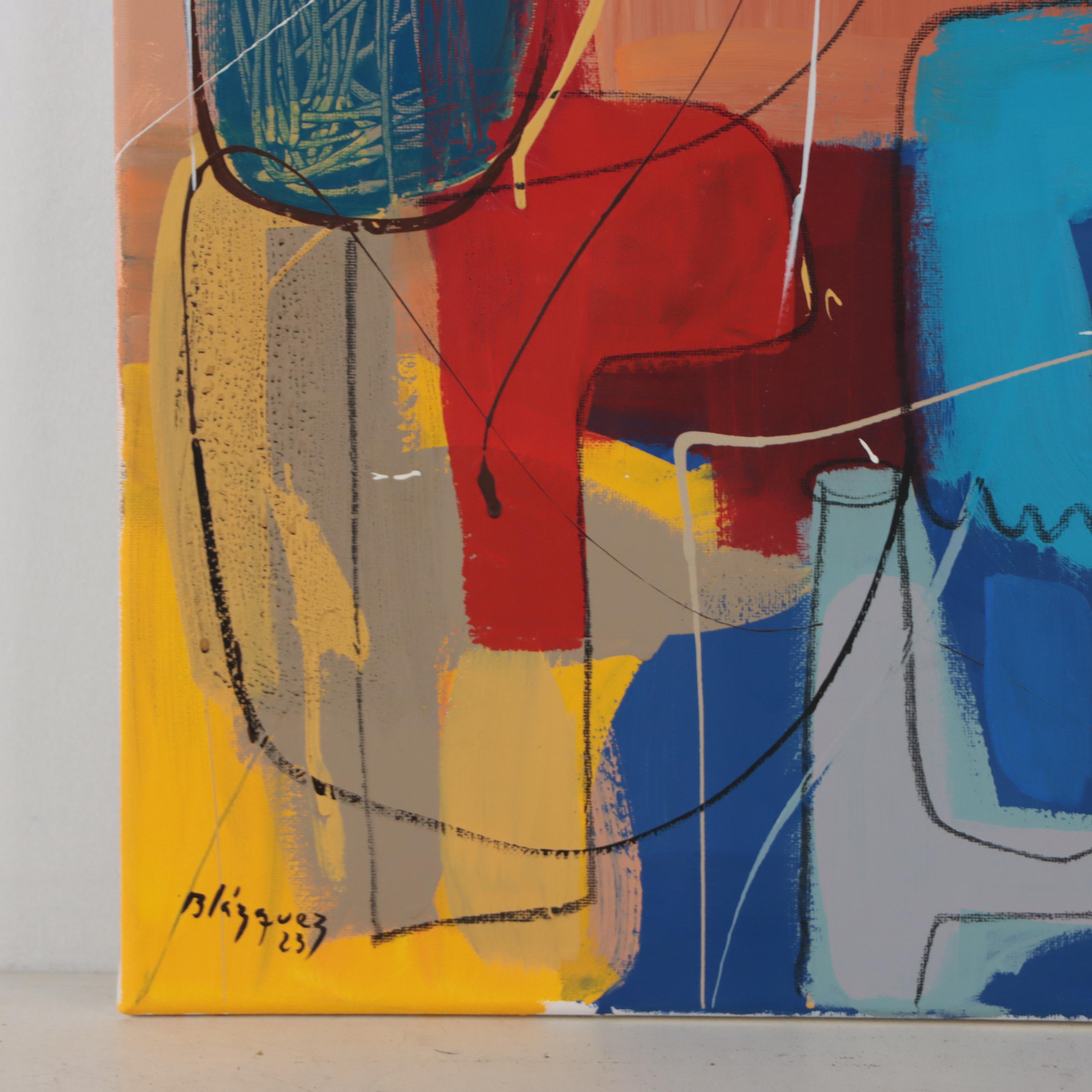 Michel Blázquez Acrylic Painting "Abstract #312," 2023