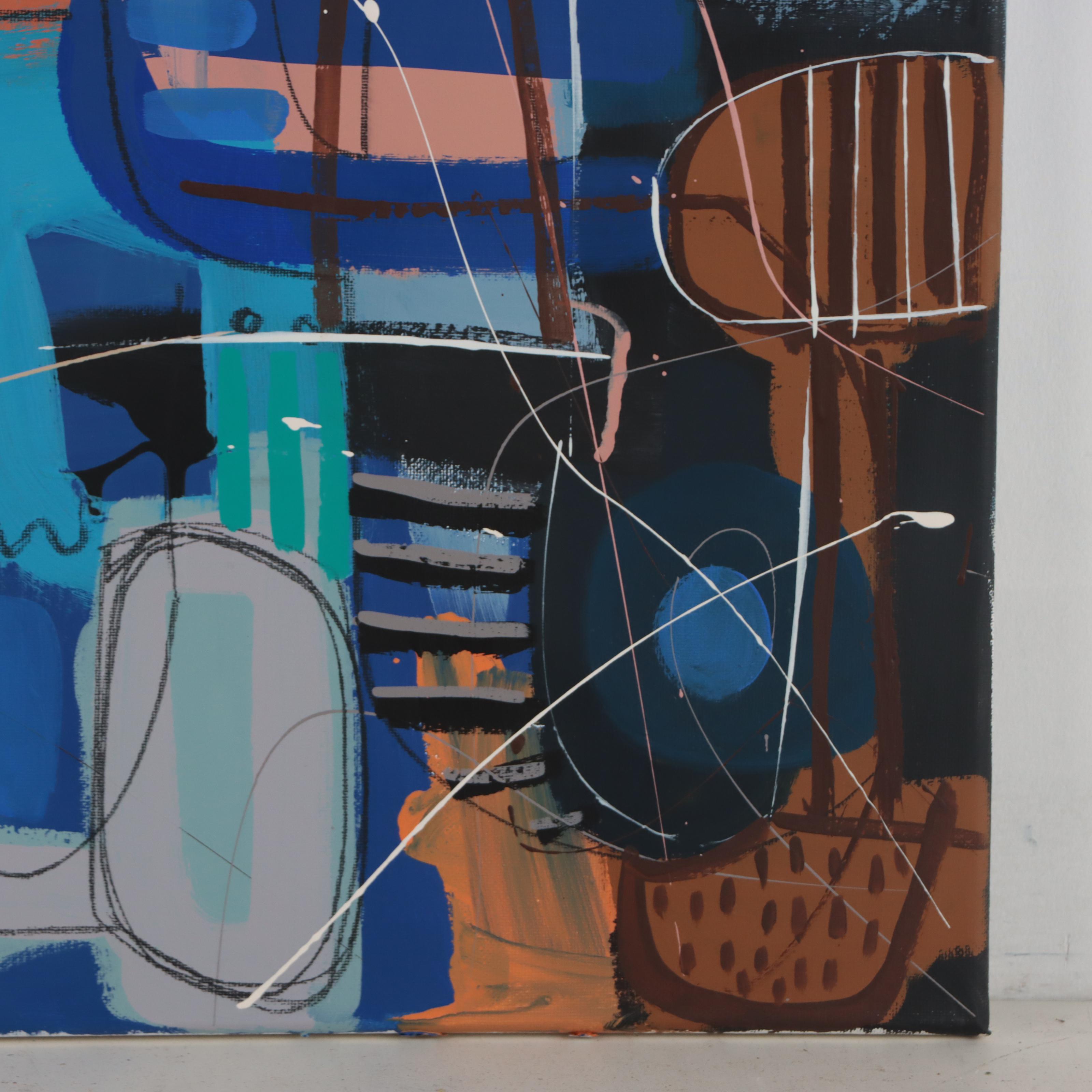 Michel Blázquez Acrylic Painting "Abstract #312," 2023