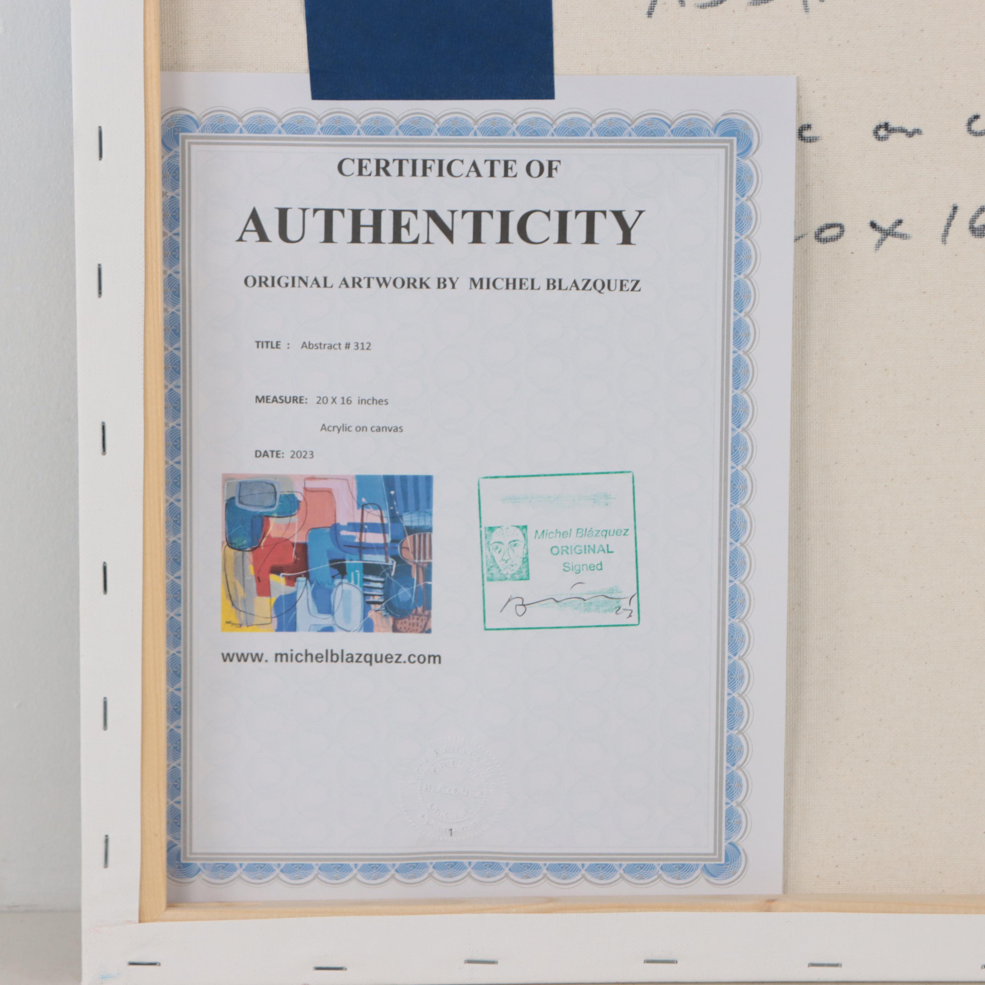 Michel Blázquez Acrylic Painting "Abstract #312," 2023