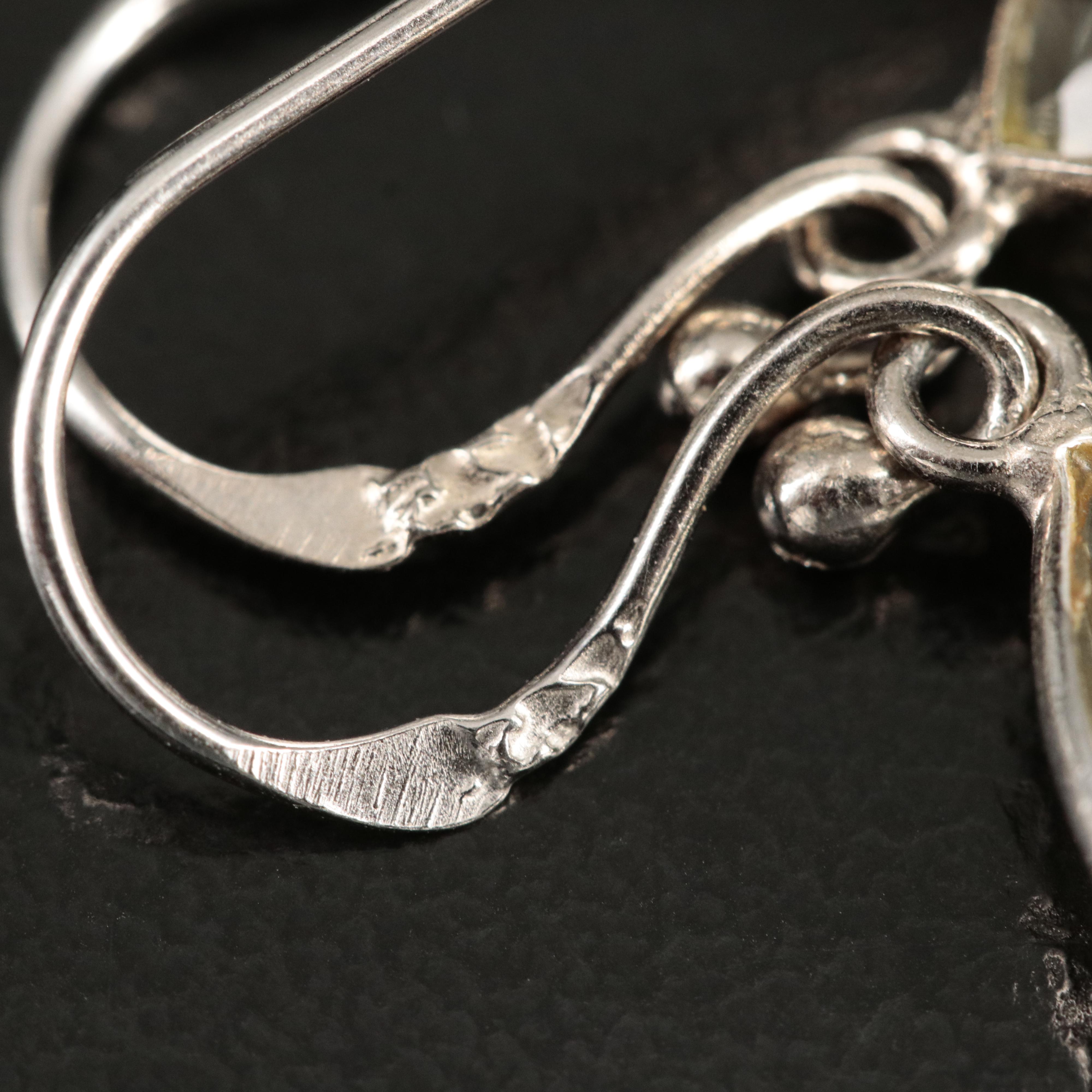 Sterling Prasiolite Teardrop Earrings