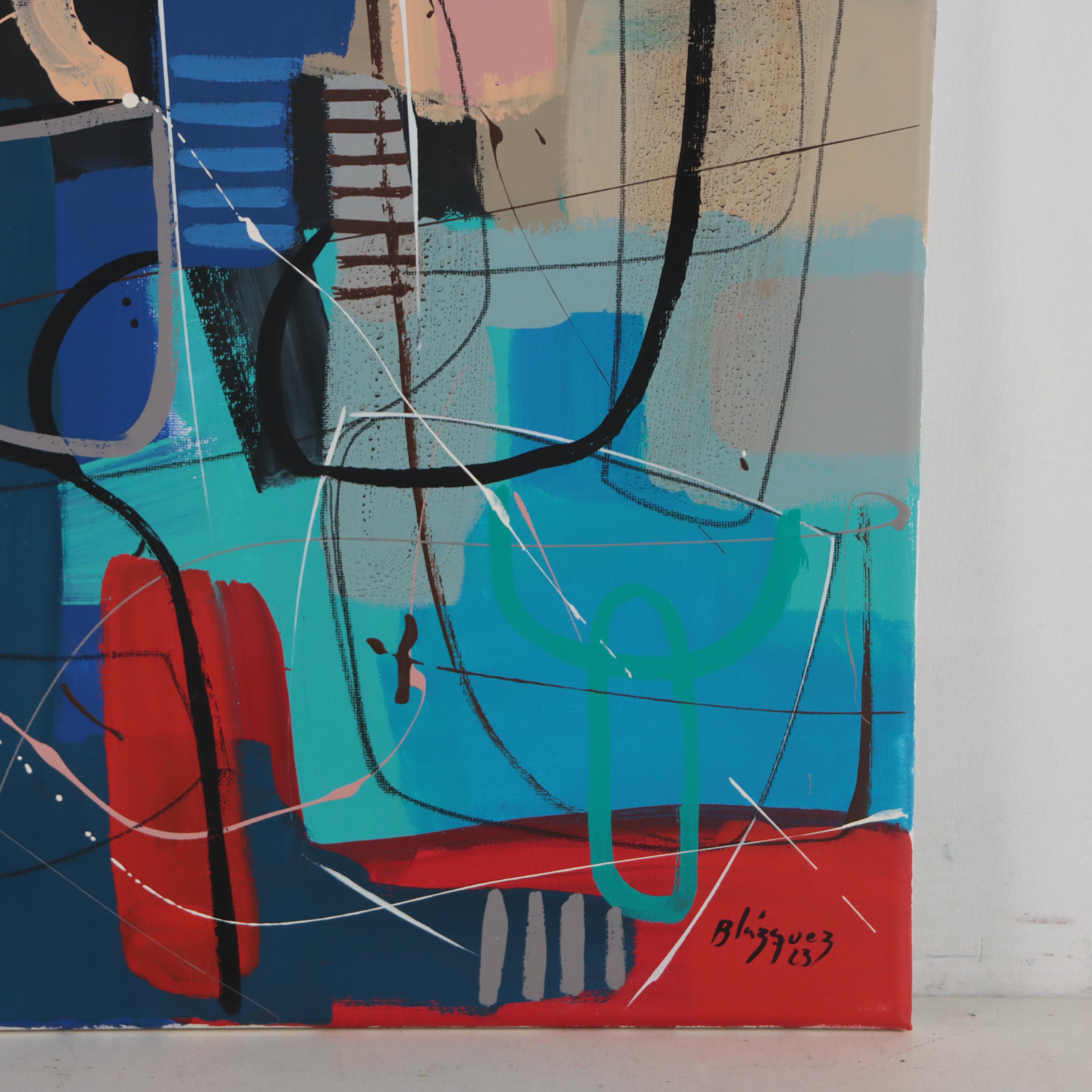 Michel Blázquez Acrylic Painting "Abstract #311," 2023