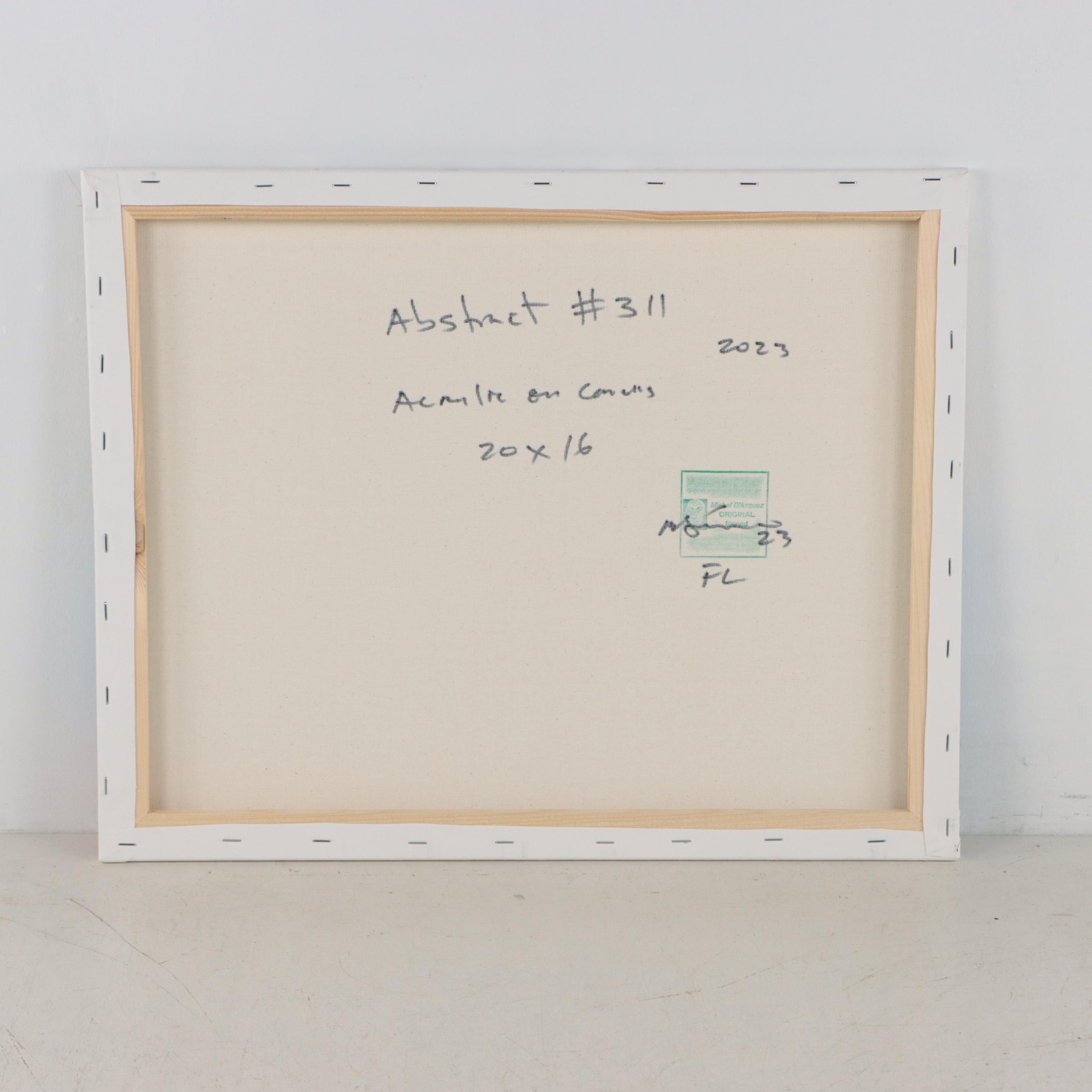 Michel Blázquez Acrylic Painting "Abstract #311," 2023