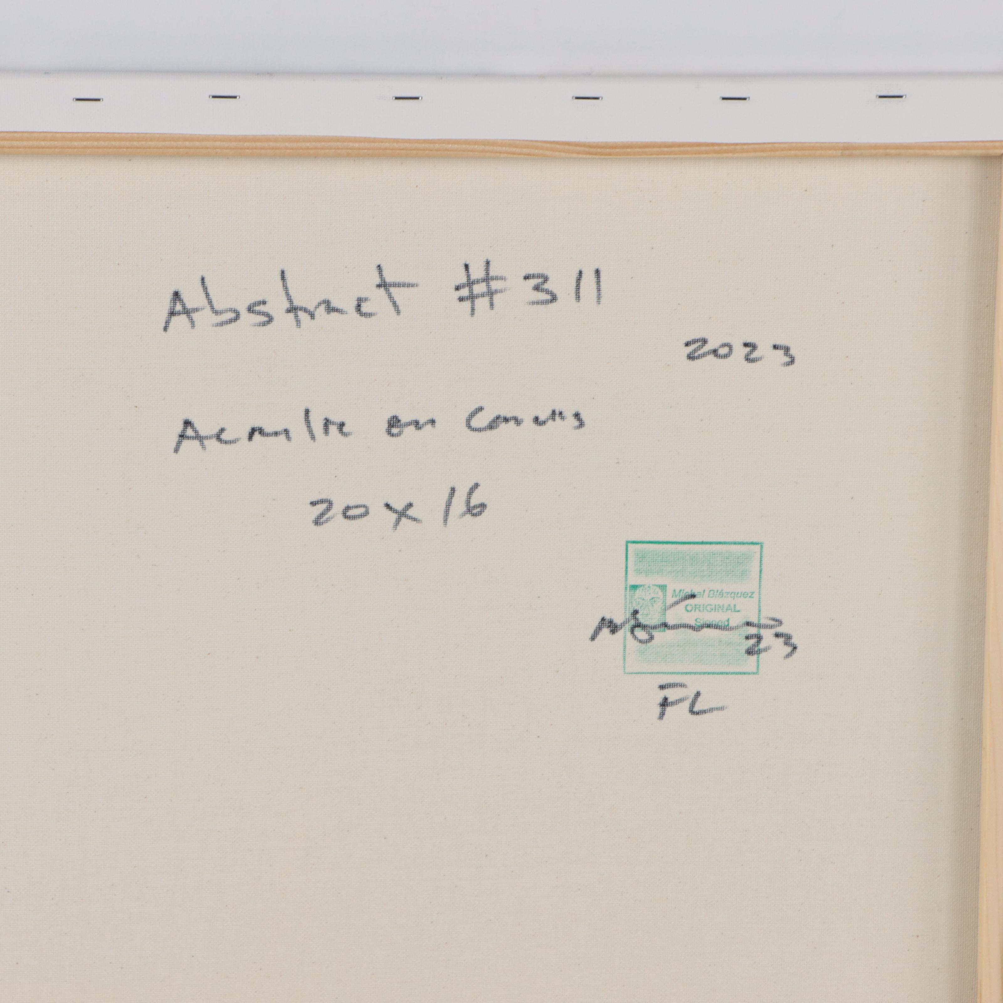 Michel Blázquez Acrylic Painting "Abstract #311," 2023