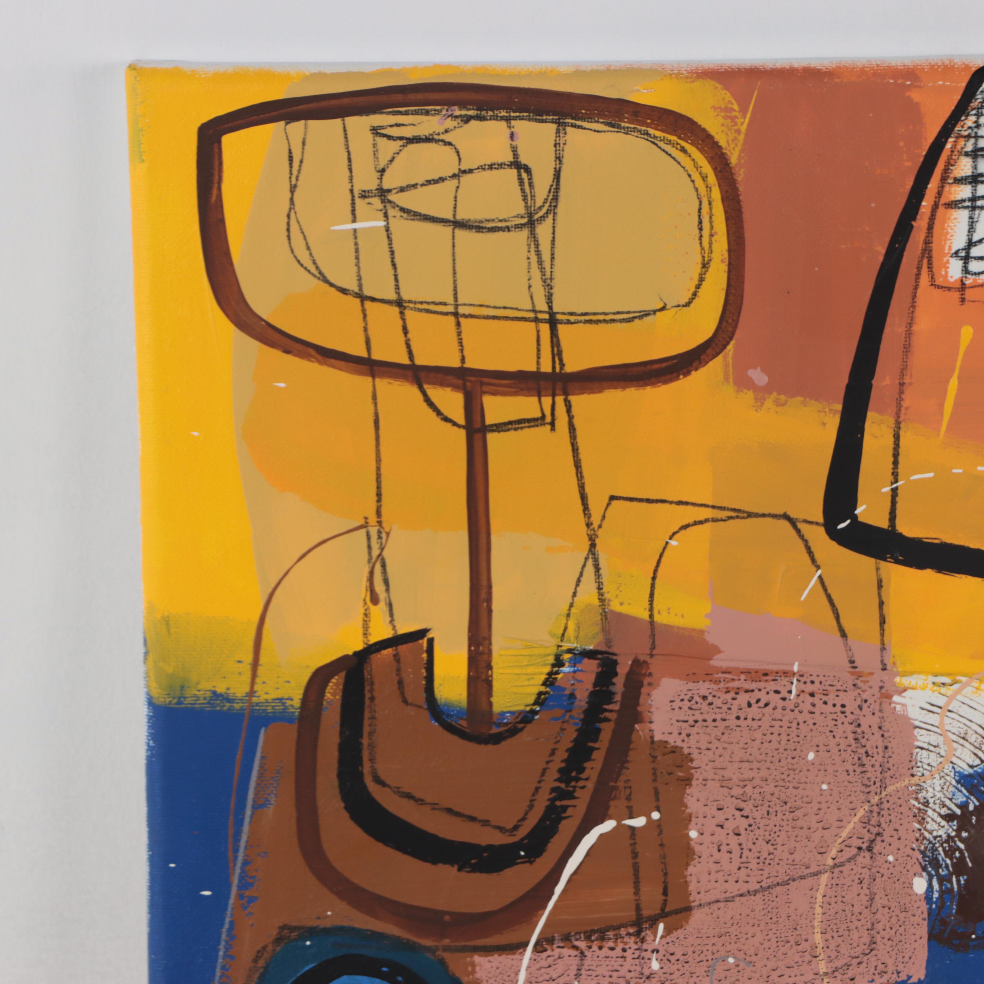 Michel Blázquez Mixed Media Painting "Abstract #314," 2023