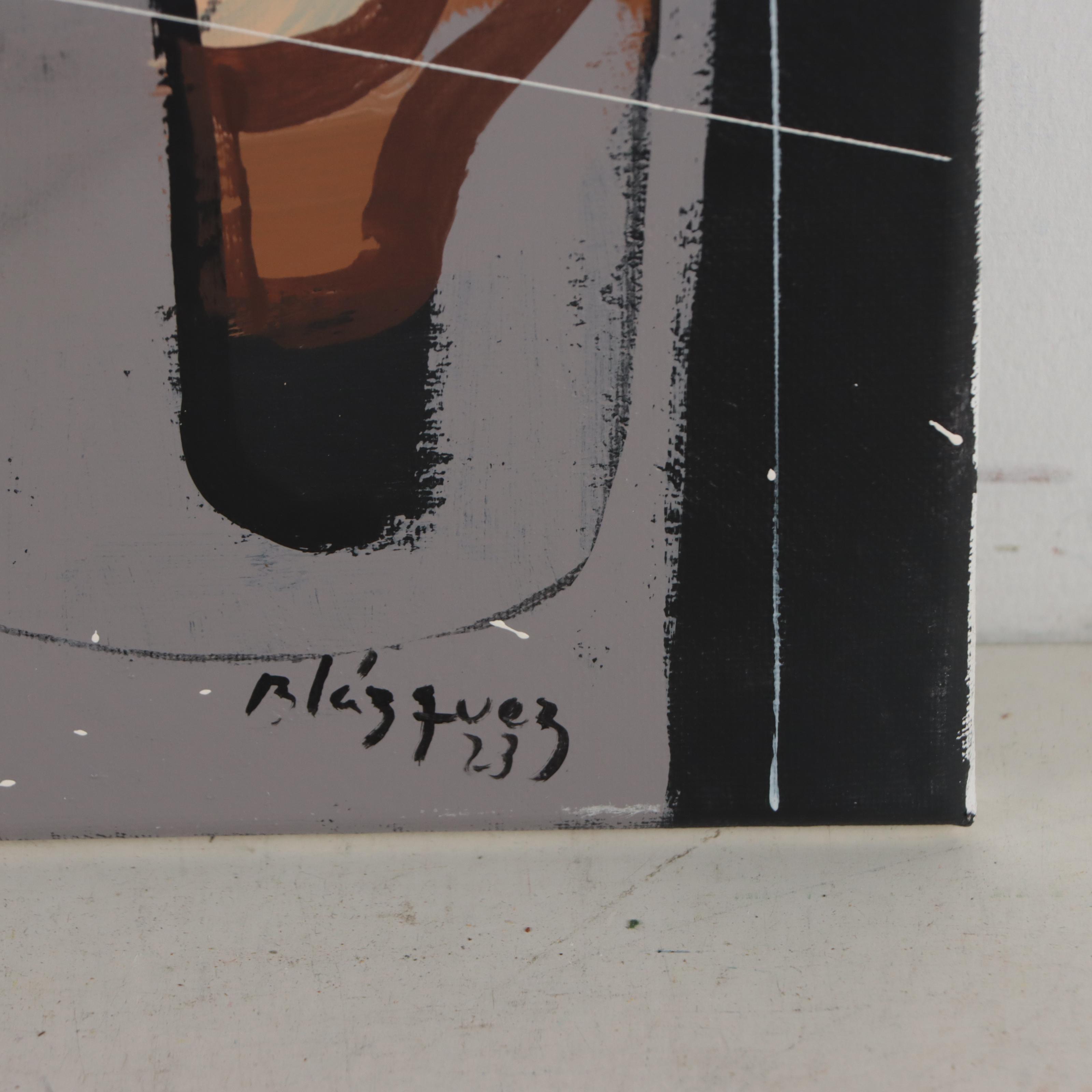 Michel Blázquez Mixed Media Painting "Abstract #314," 2023