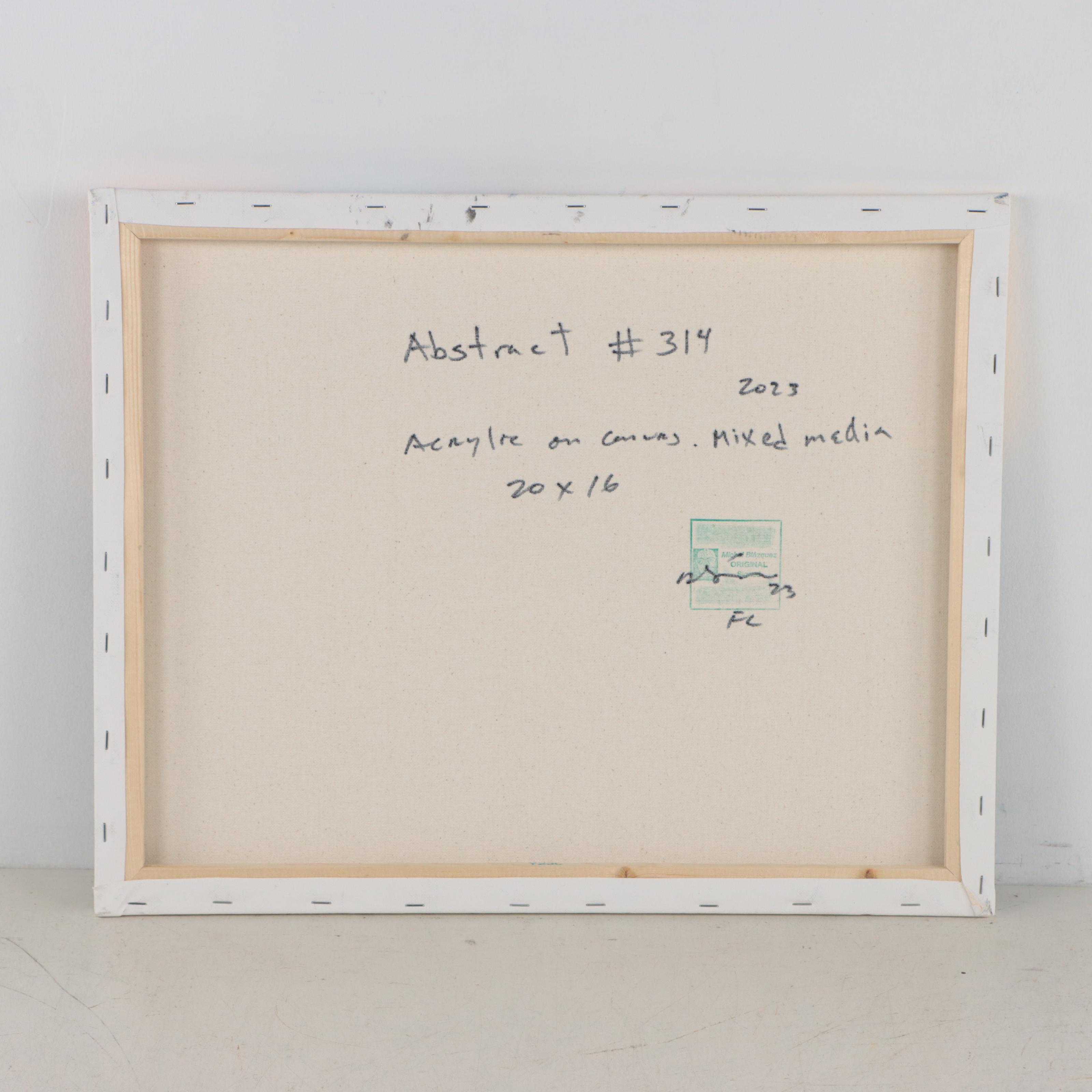 Michel Blázquez Mixed Media Painting "Abstract #314," 2023