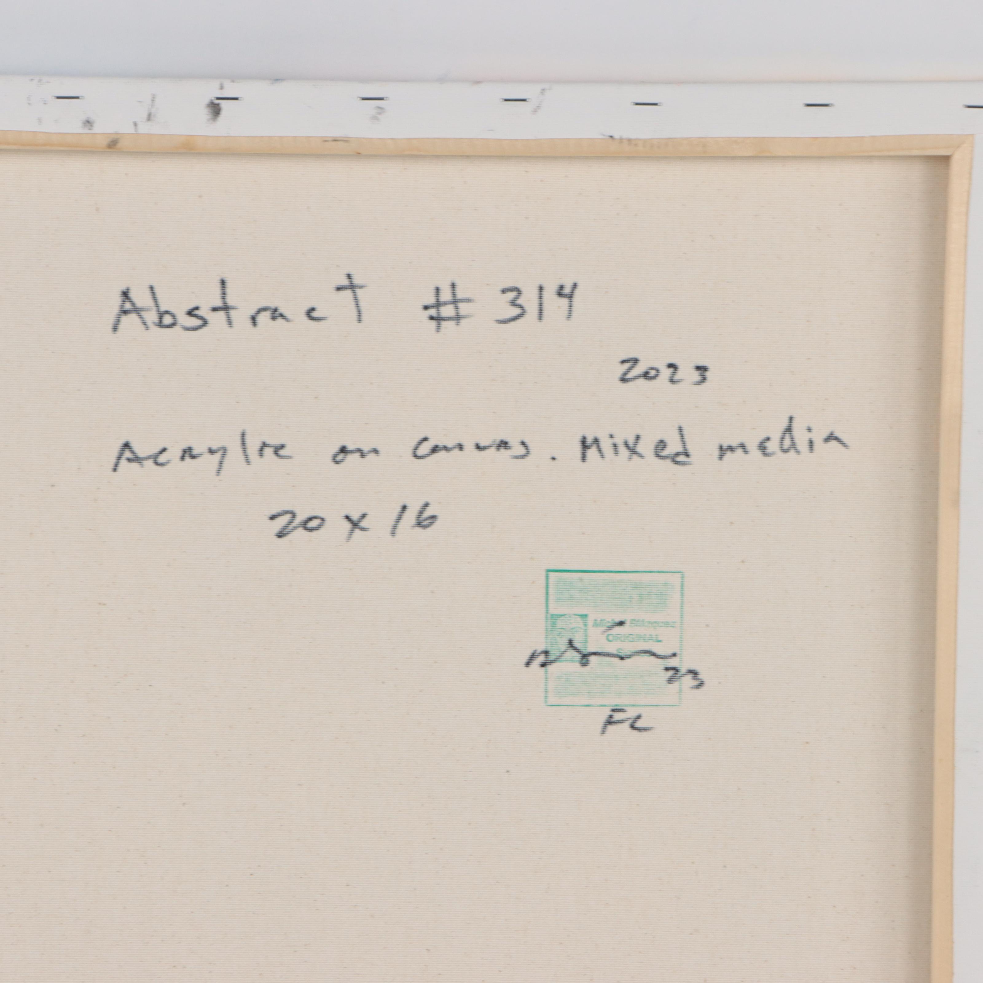 Michel Blázquez Mixed Media Painting "Abstract #314," 2023