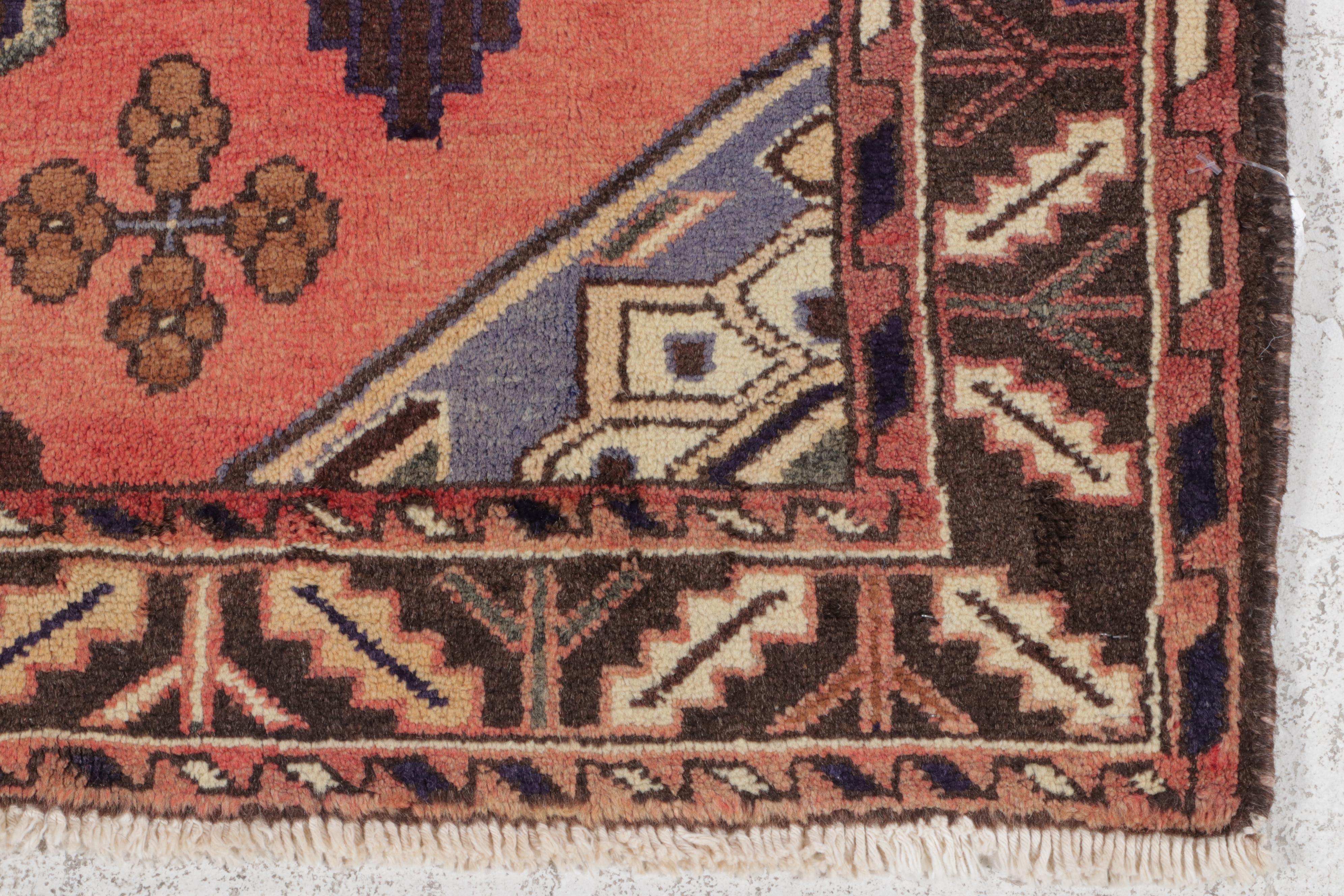 4'6 x 6'11 Hand-Knotted Persian Hamadan Area Rug