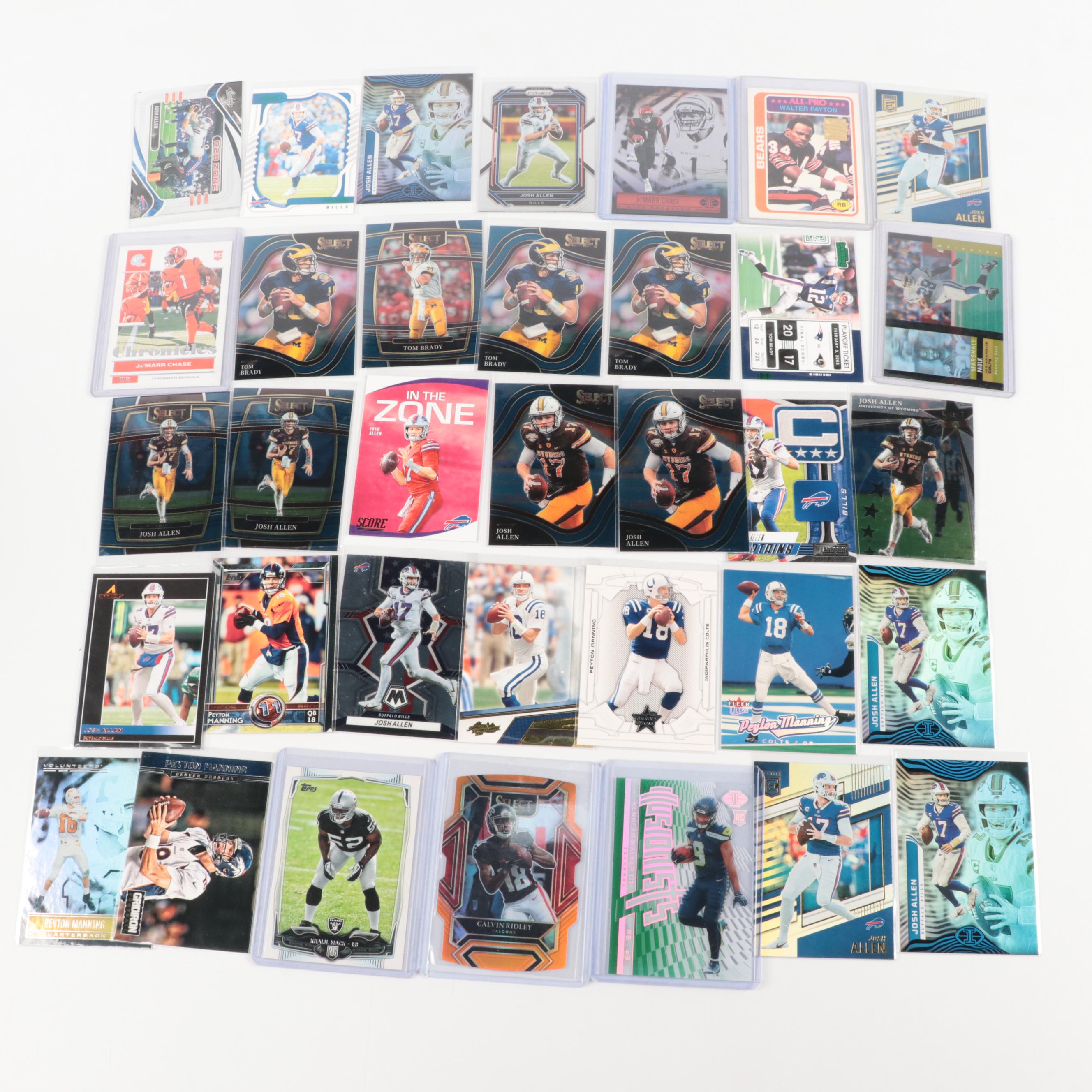 Zenith with Other Football Cards, Josh Allen, Tom Brady, and More, 1980s–2020s