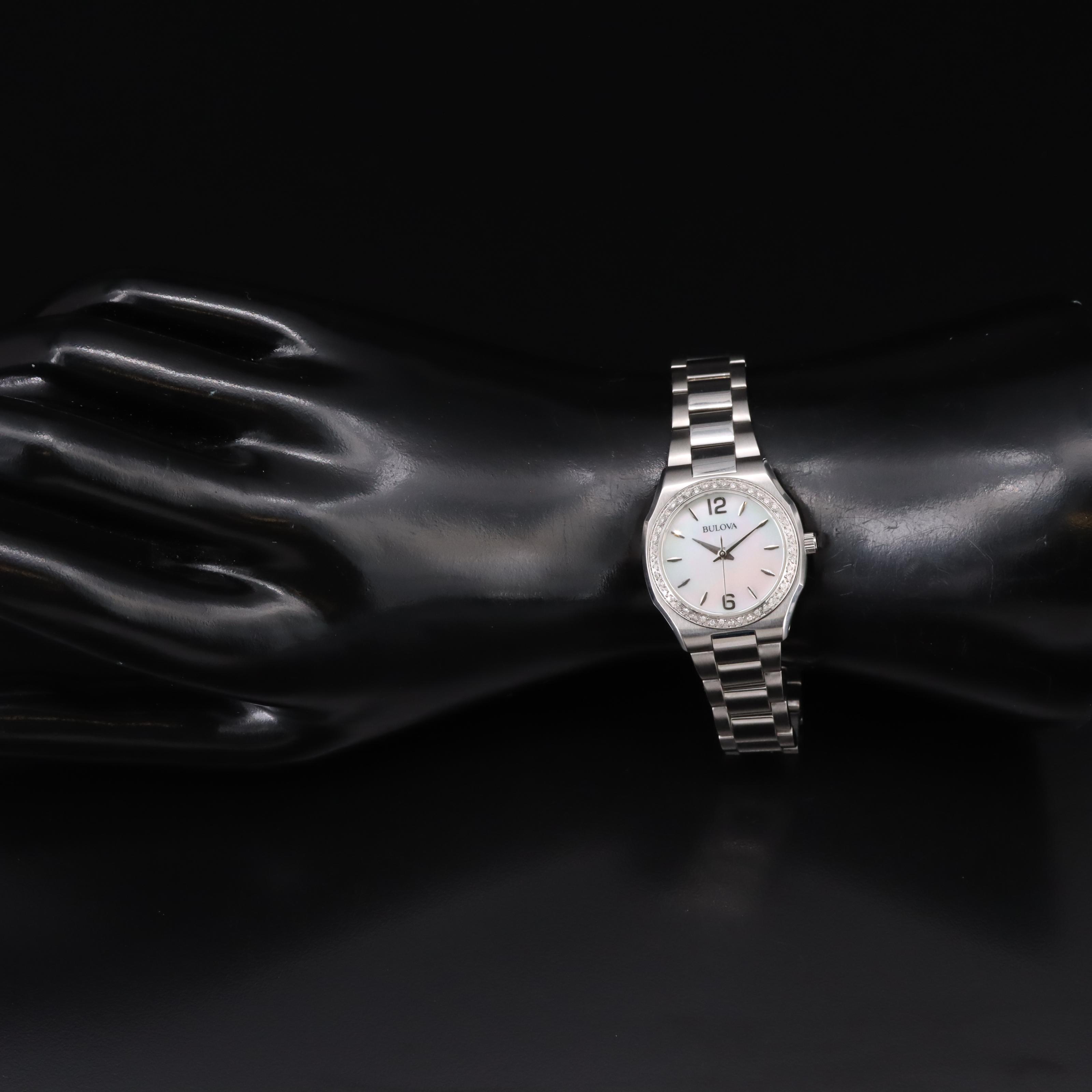 Bulova Diamond Bezel Quartz Watch