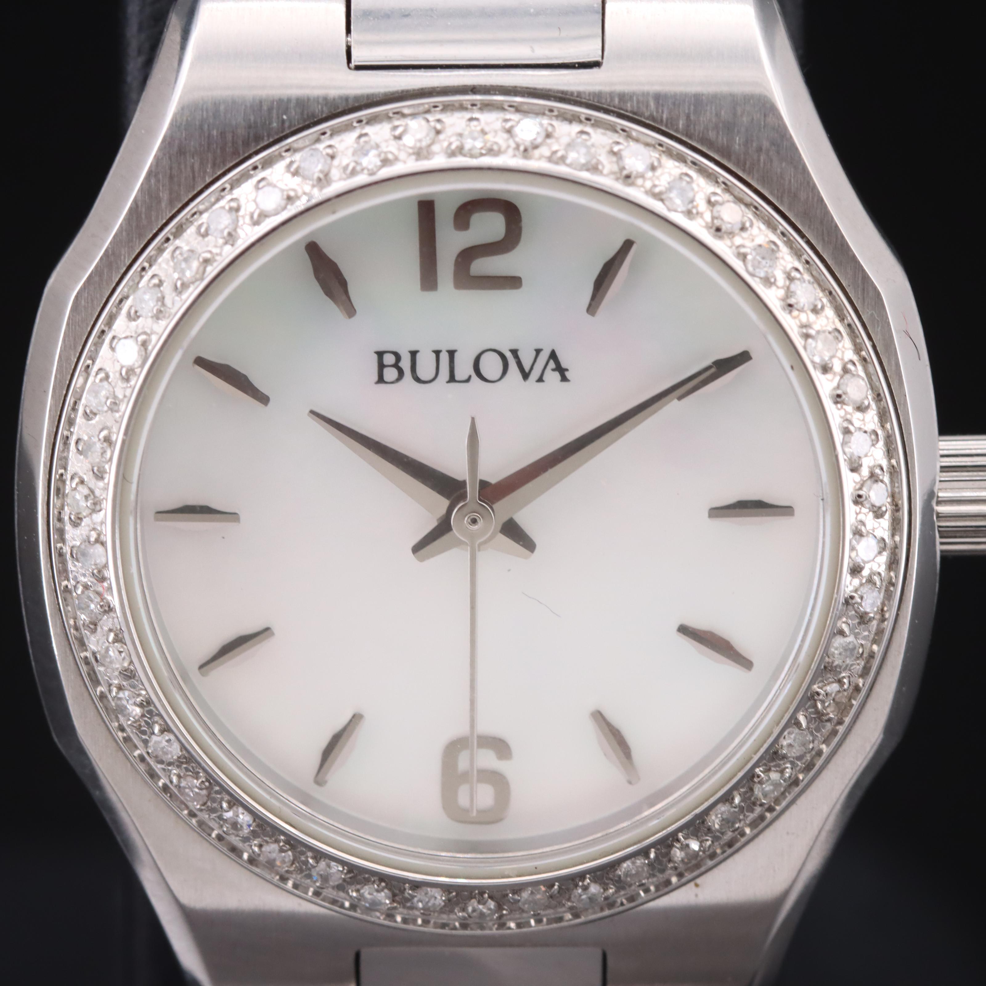 Bulova Diamond Bezel Quartz Watch