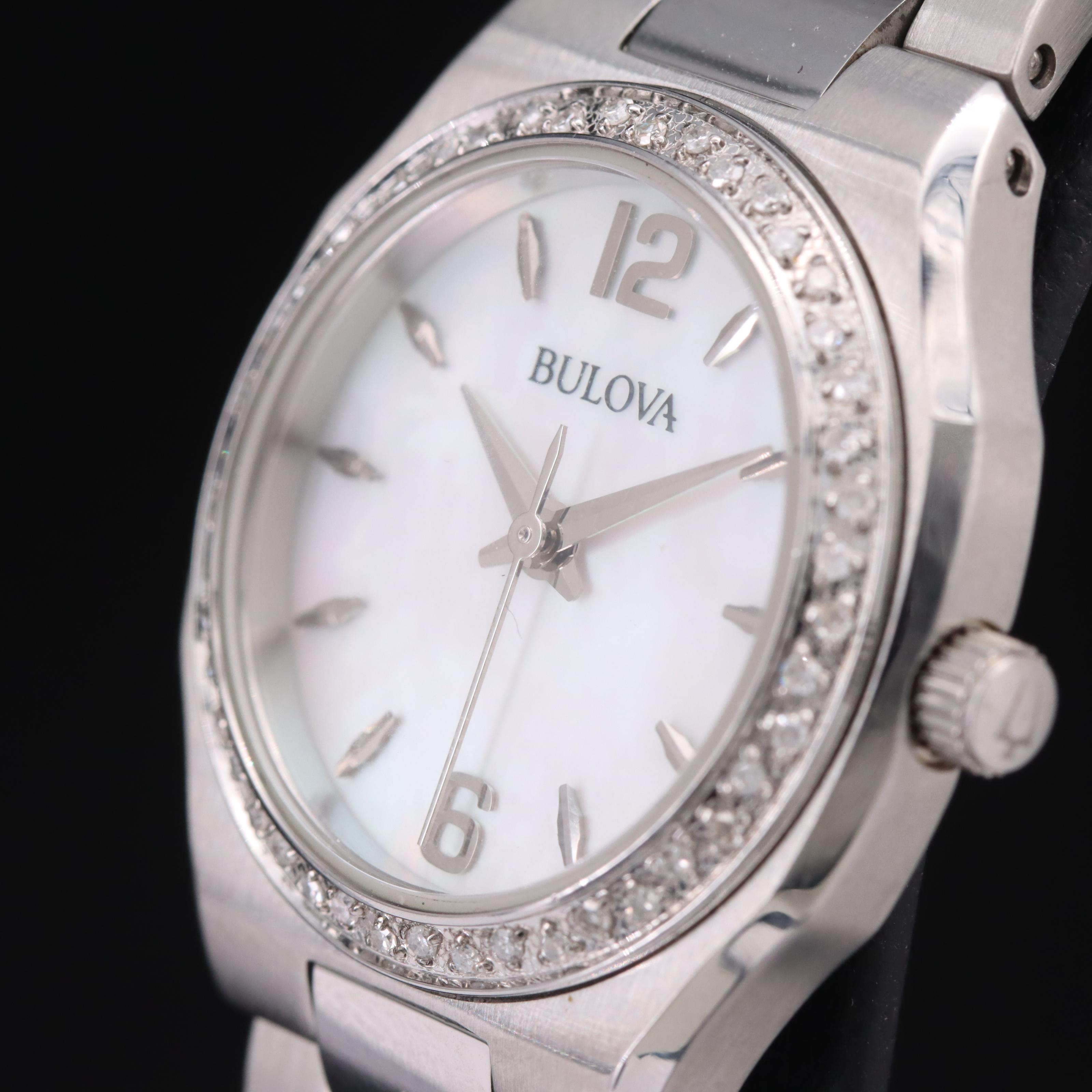 Bulova Diamond Bezel Quartz Watch