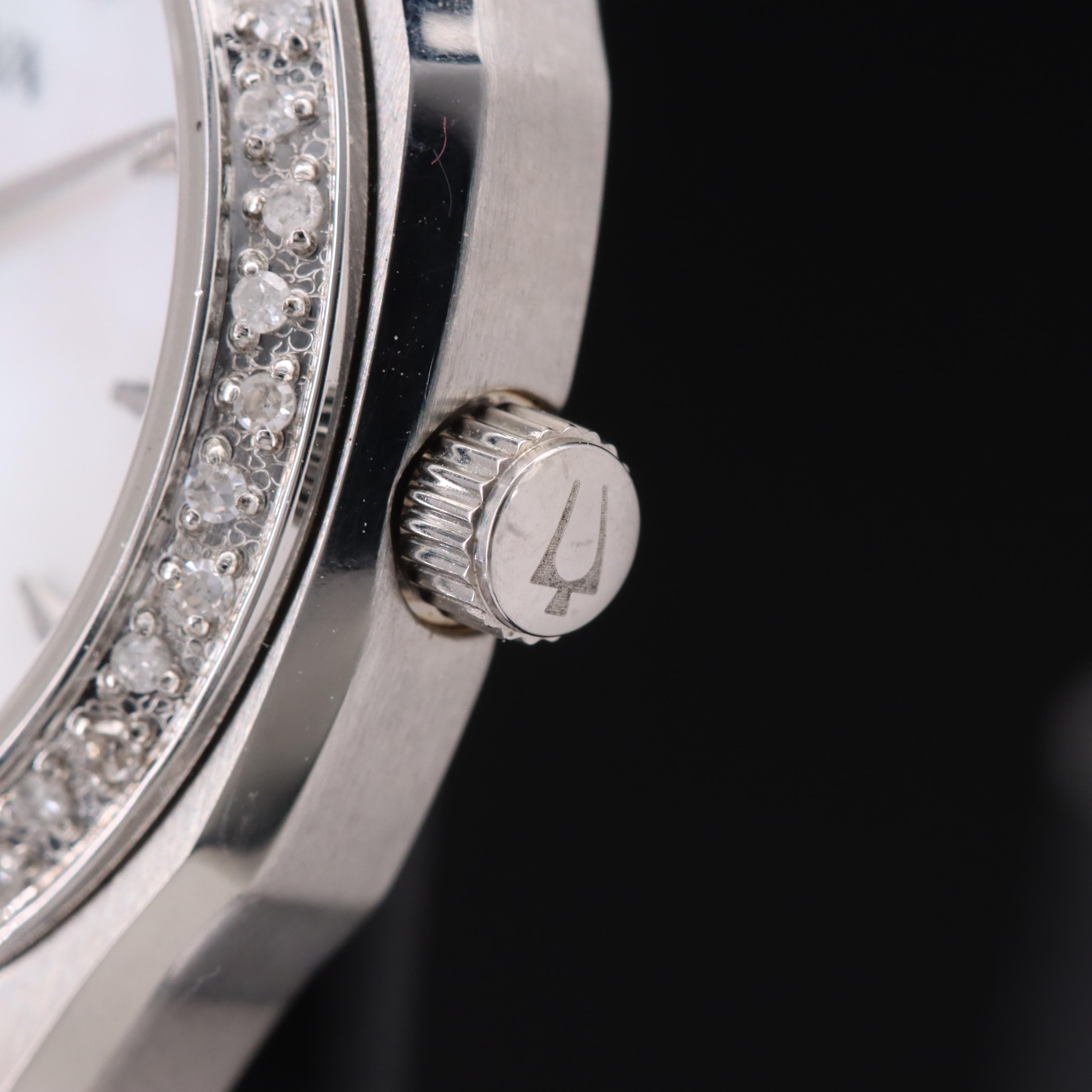 Bulova Diamond Bezel Quartz Watch