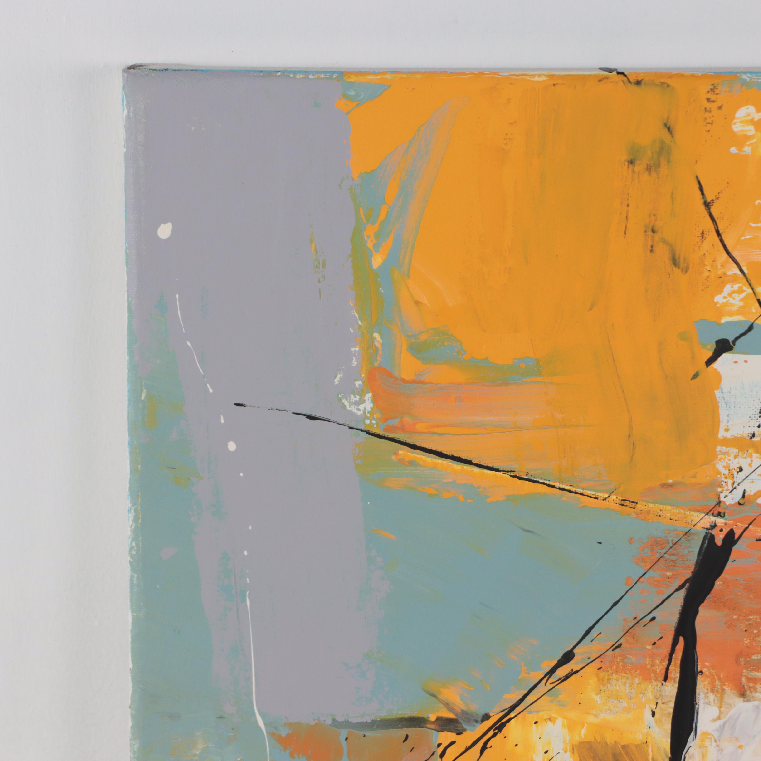 Michel Blázquez Acrylic Painting "Abstract Landscape," 2021