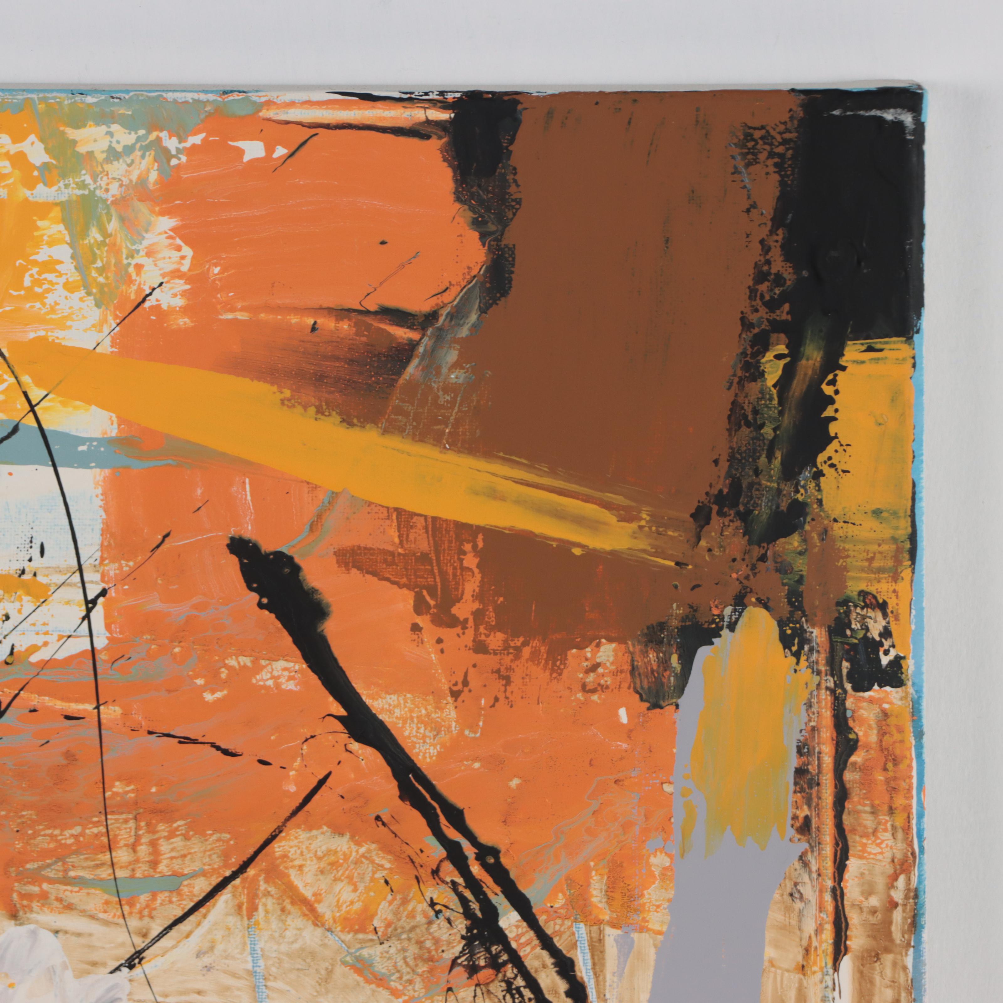 Michel Blázquez Acrylic Painting "Abstract Landscape," 2021