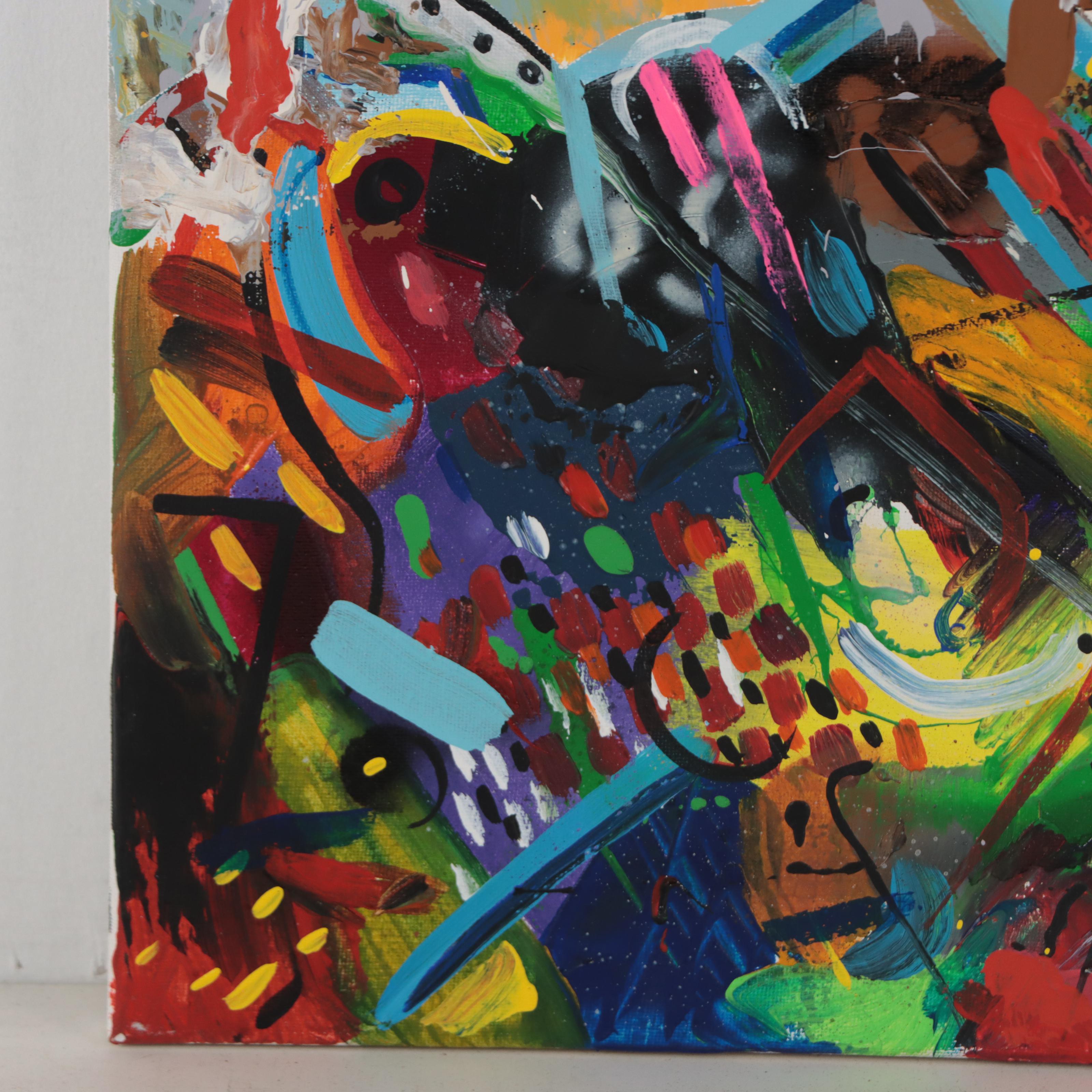 Michel Blázquez Acrylic Painting "Abstract Landscape," 2021