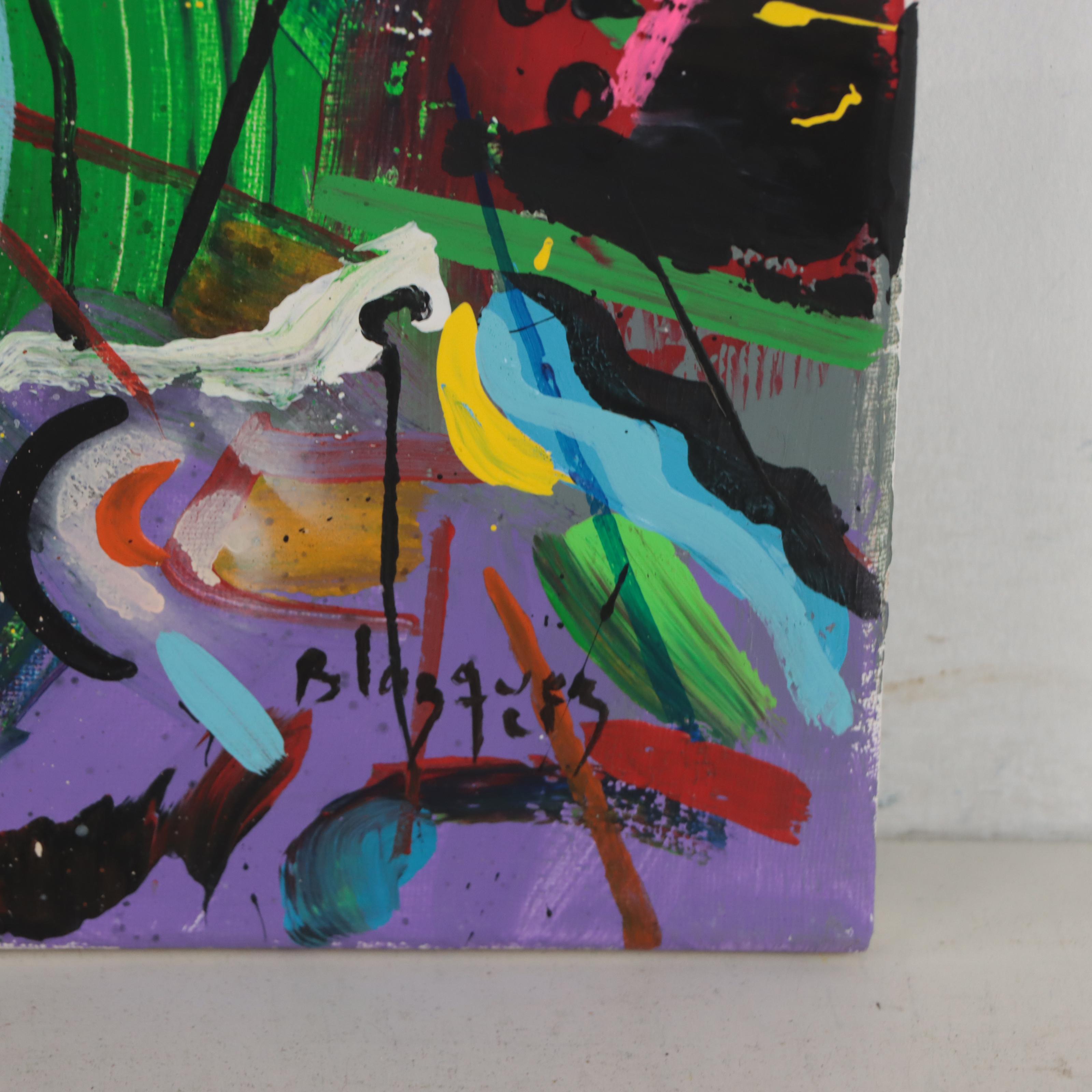 Michel Blázquez Acrylic Painting "Abstract Landscape," 2021