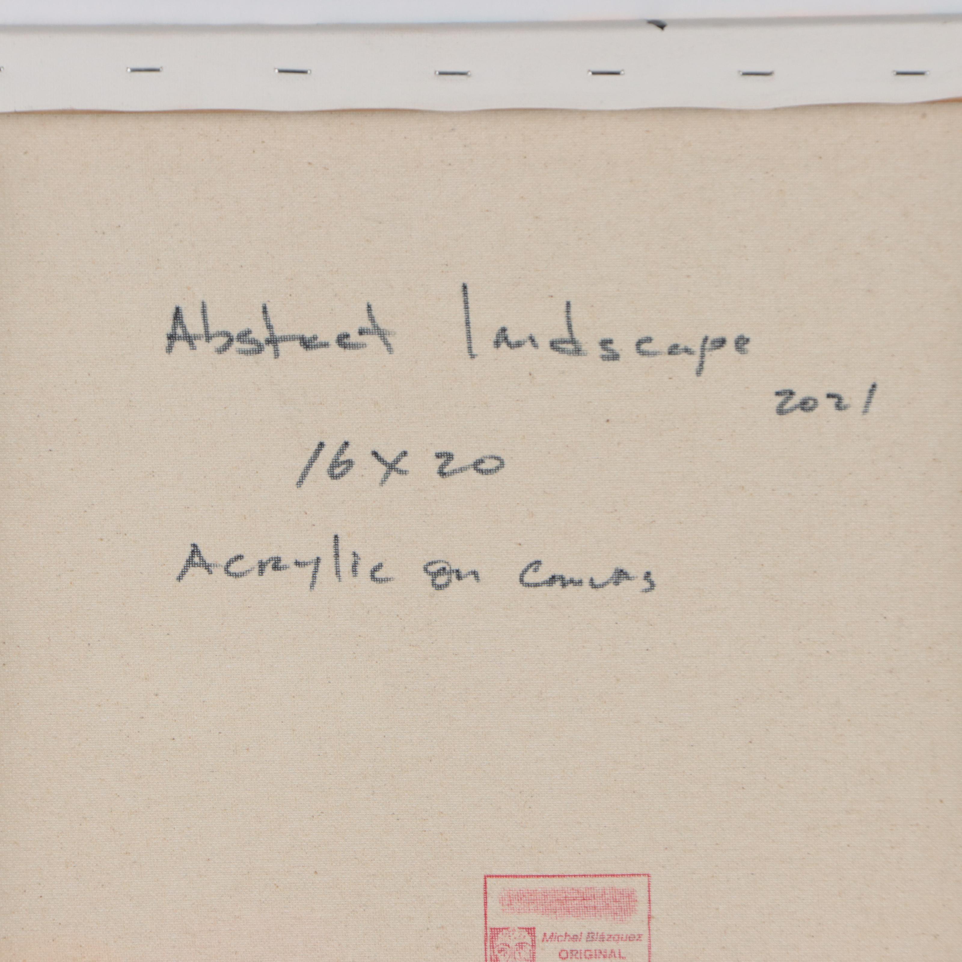 Michel Blázquez Acrylic Painting "Abstract Landscape," 2021