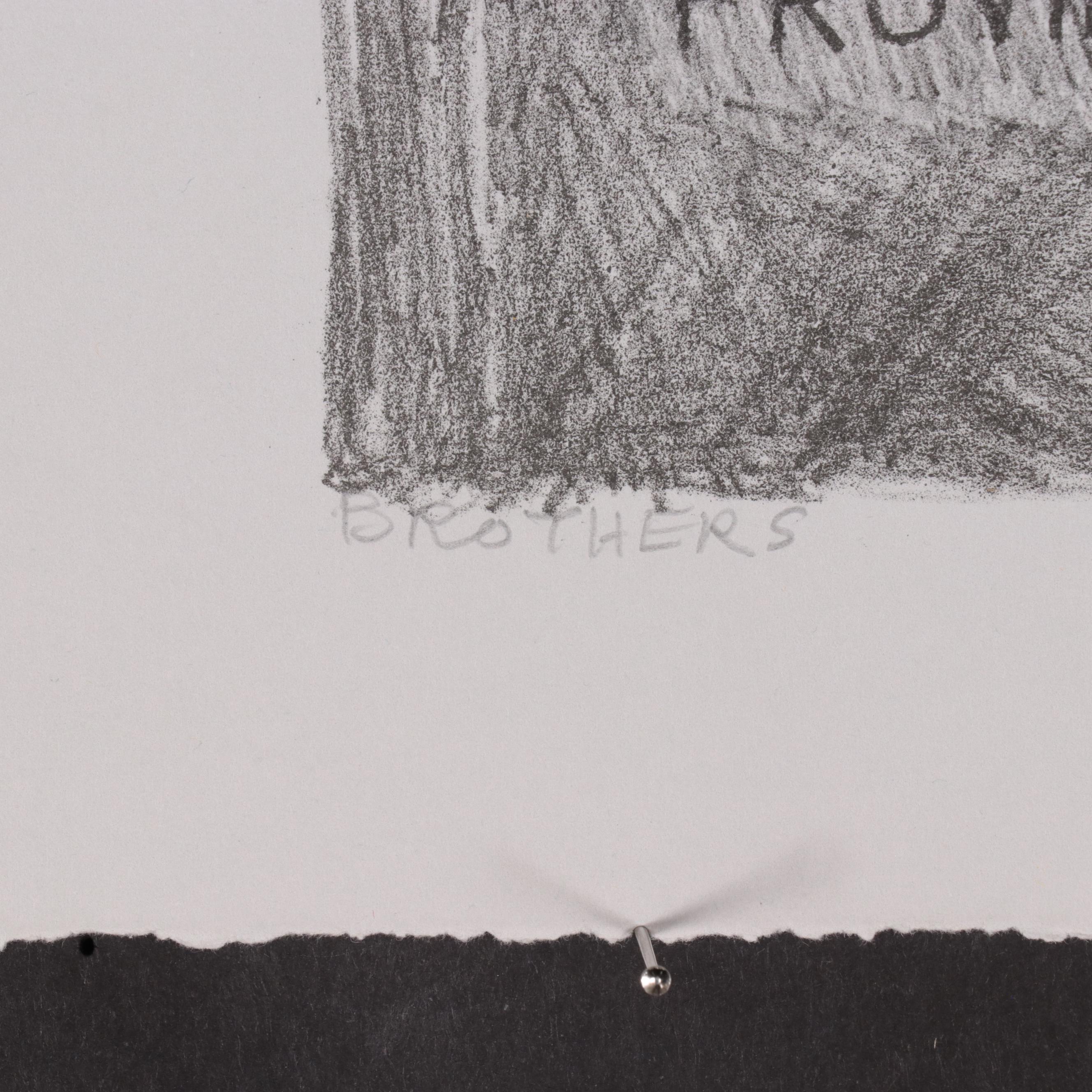 Sidney Chafetz Lithograph "Brothers," 2002