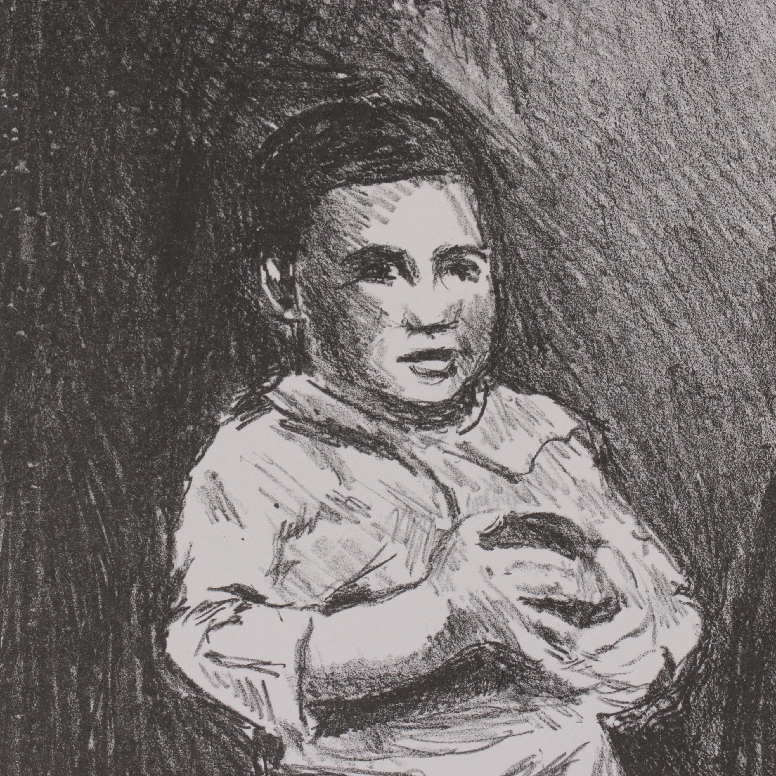 Sidney Chafetz Lithograph "Brothers," 2002