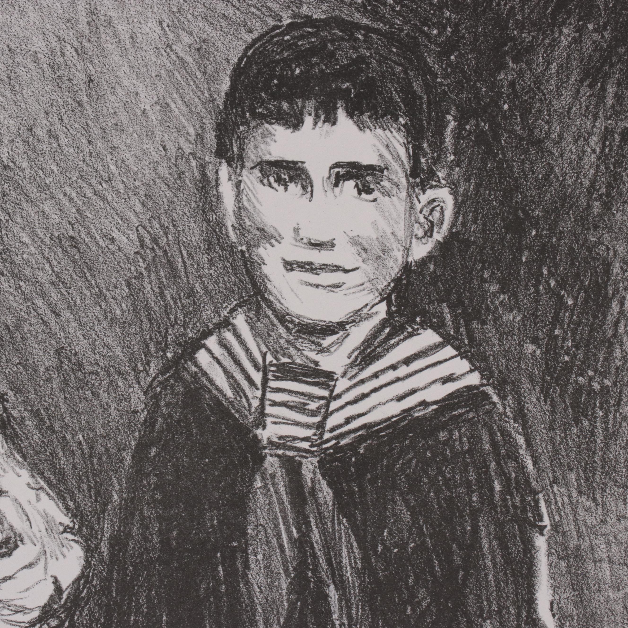 Sidney Chafetz Lithograph "Brothers," 2002