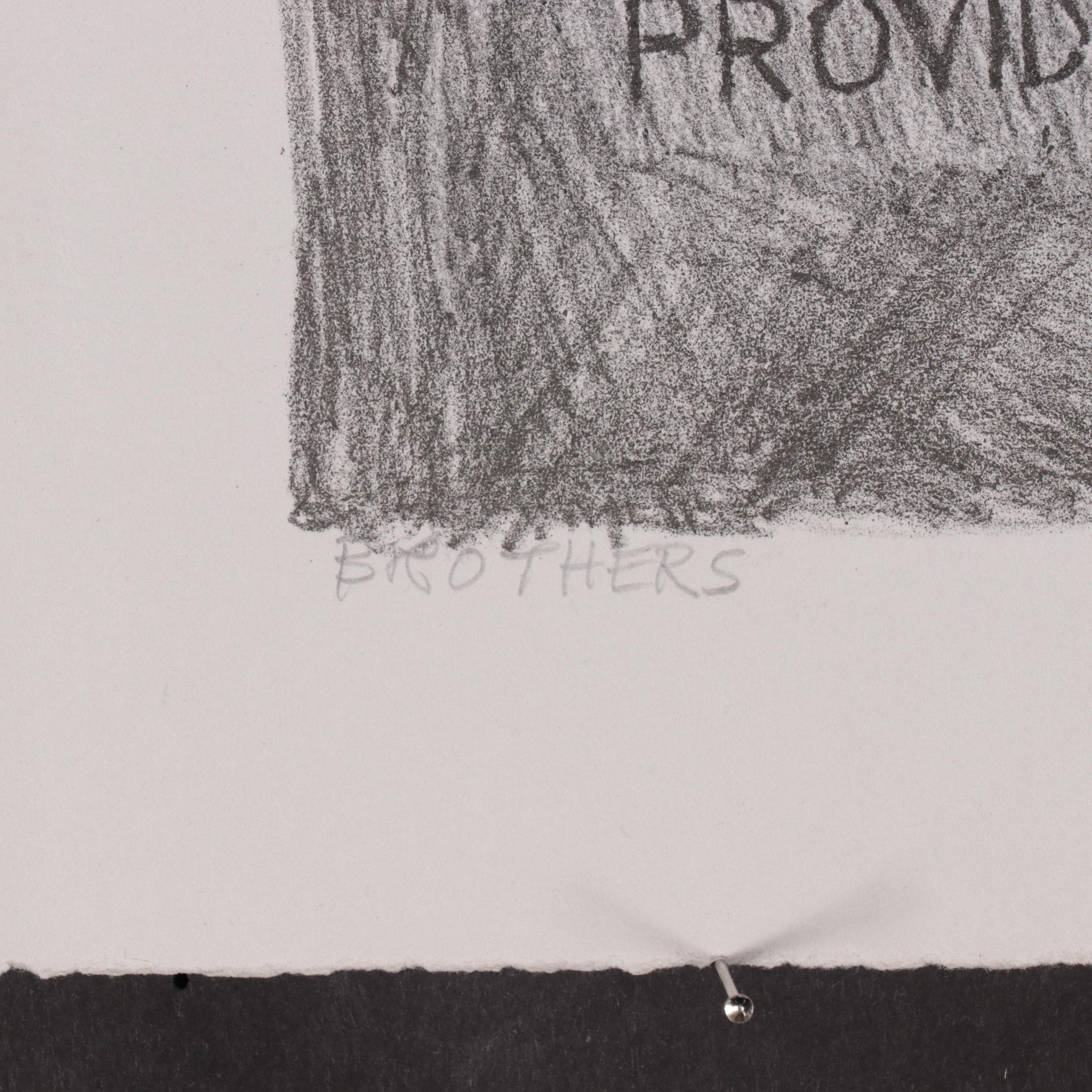 Sidney Chafetz Lithograph "Brothers," 2002