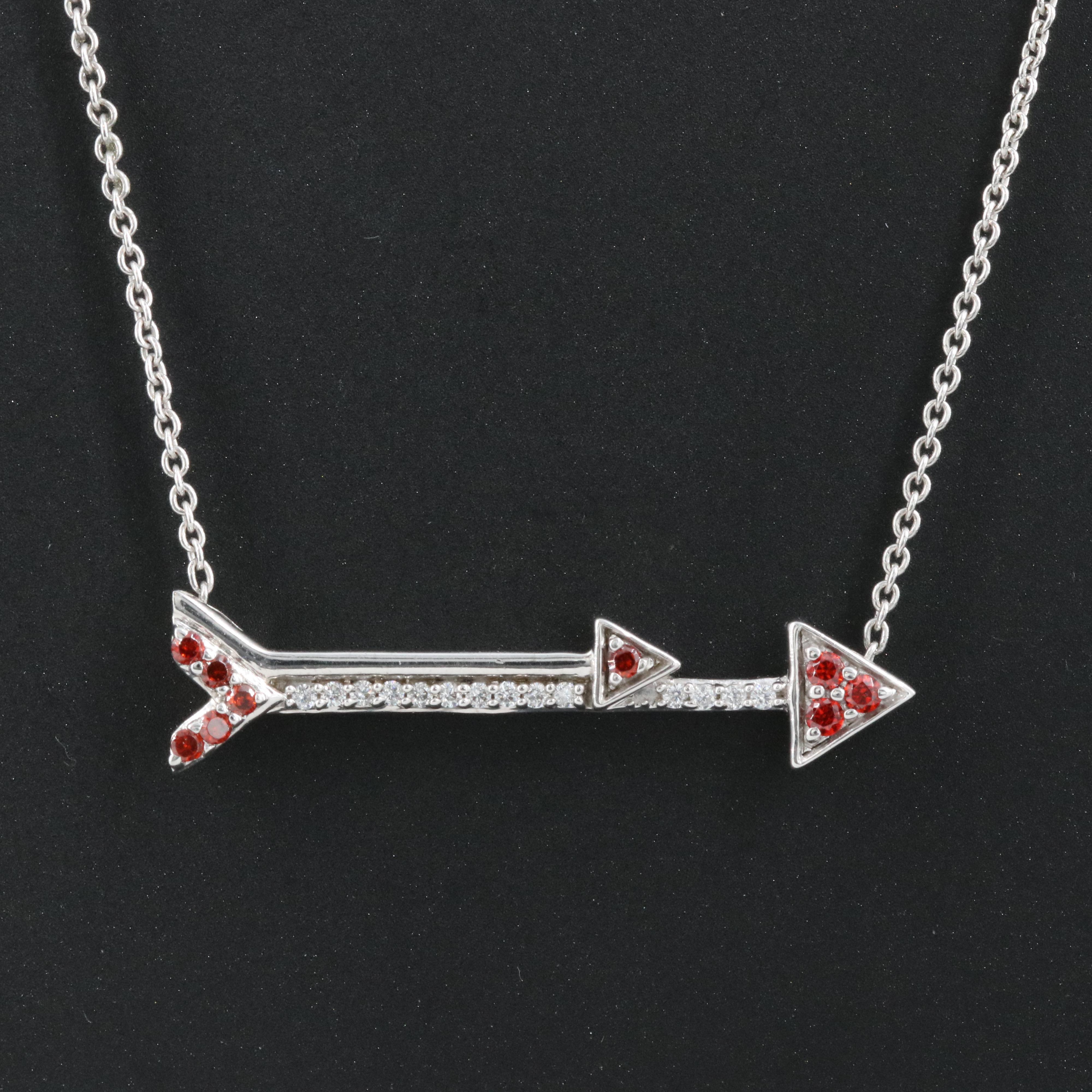 Sterling Cubic Zirconia Arrows Necklace
