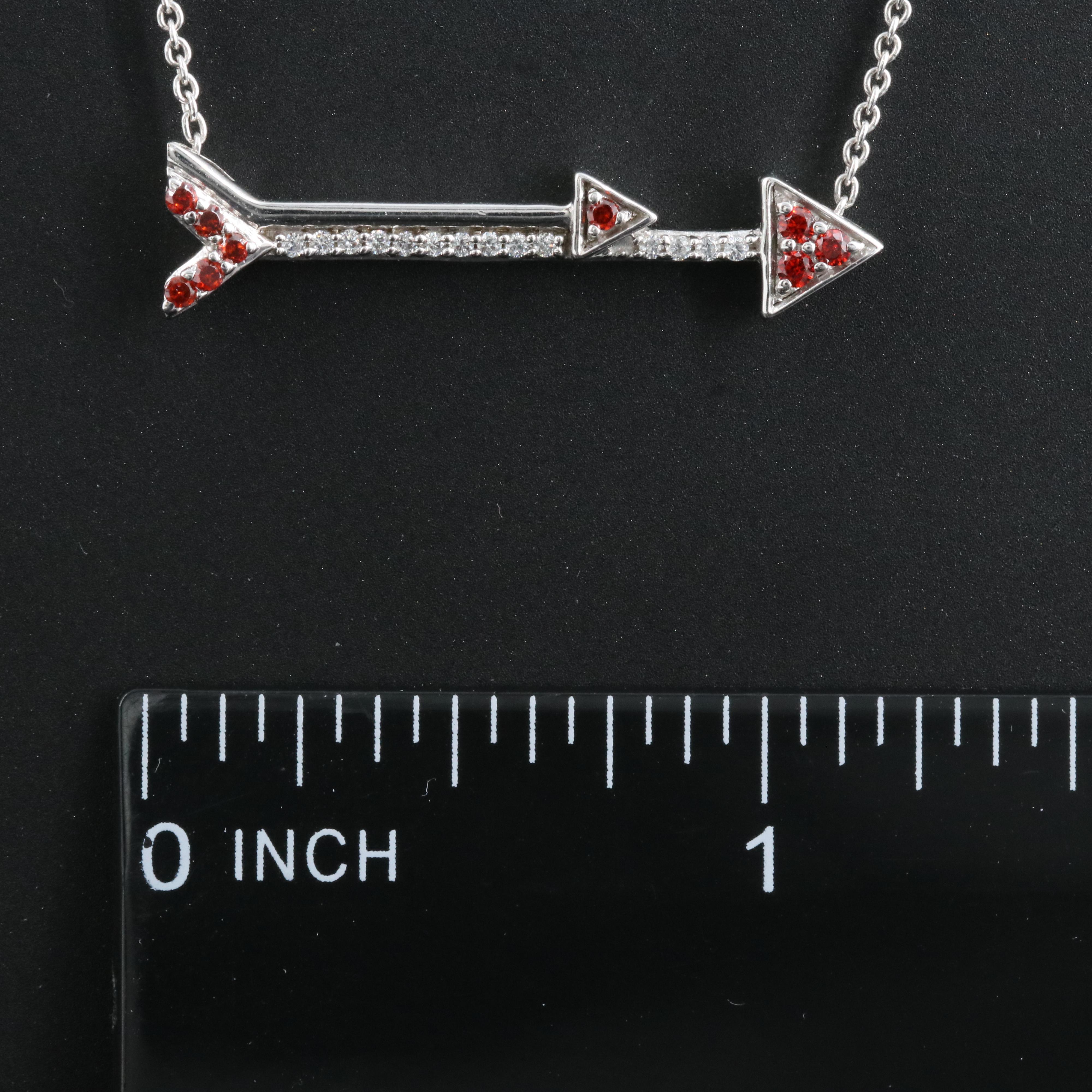 Sterling Cubic Zirconia Arrows Necklace