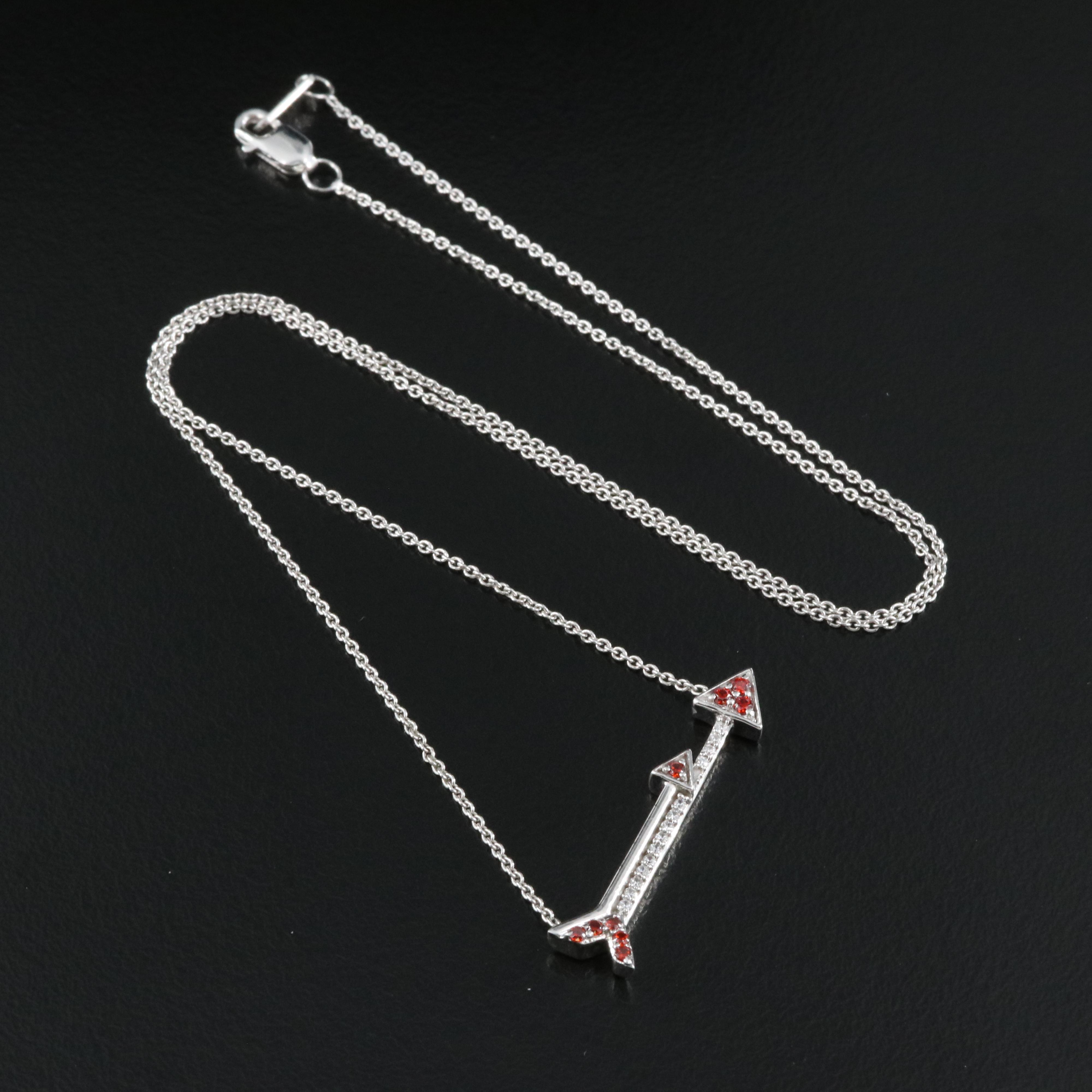 Sterling Cubic Zirconia Arrows Necklace