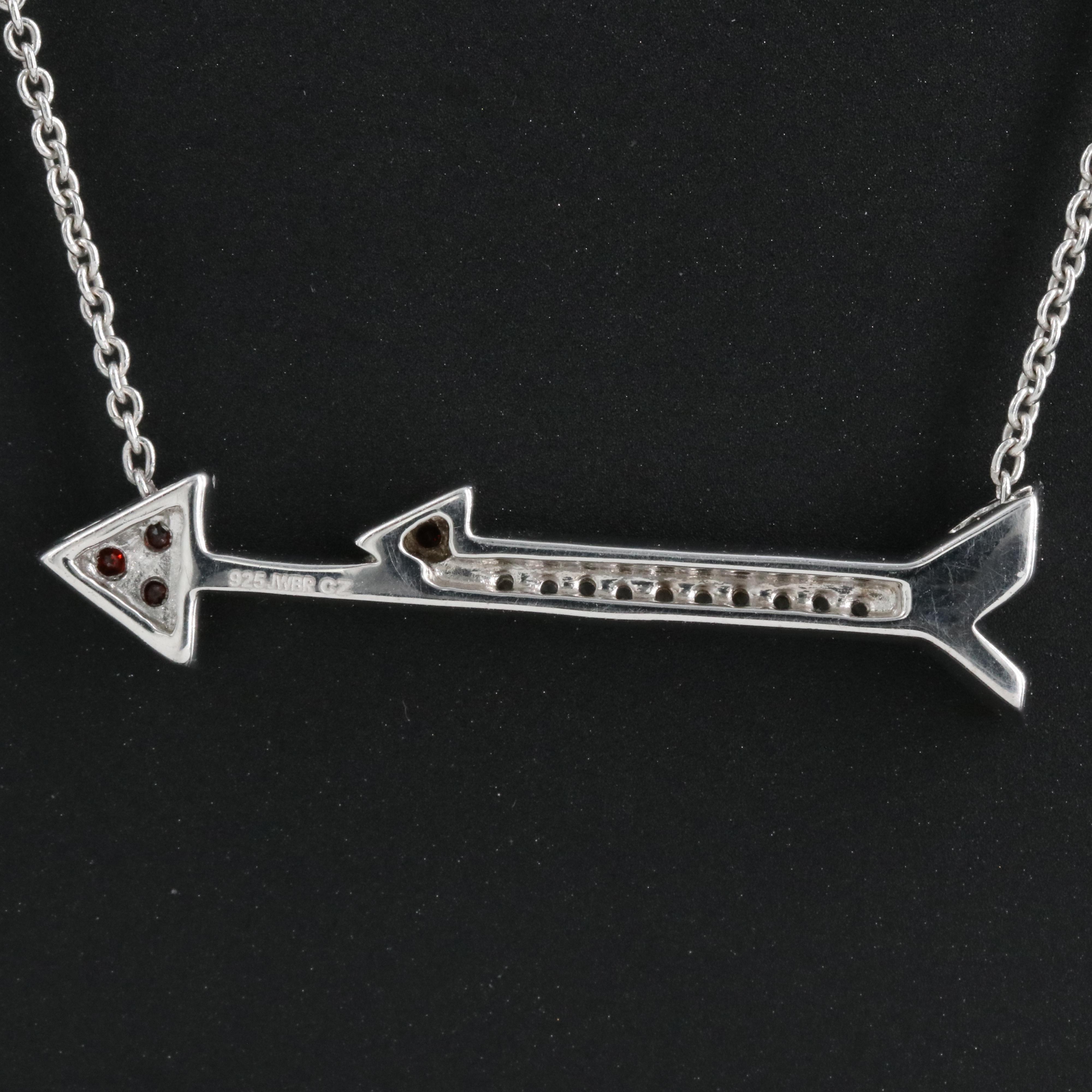 Sterling Cubic Zirconia Arrows Necklace
