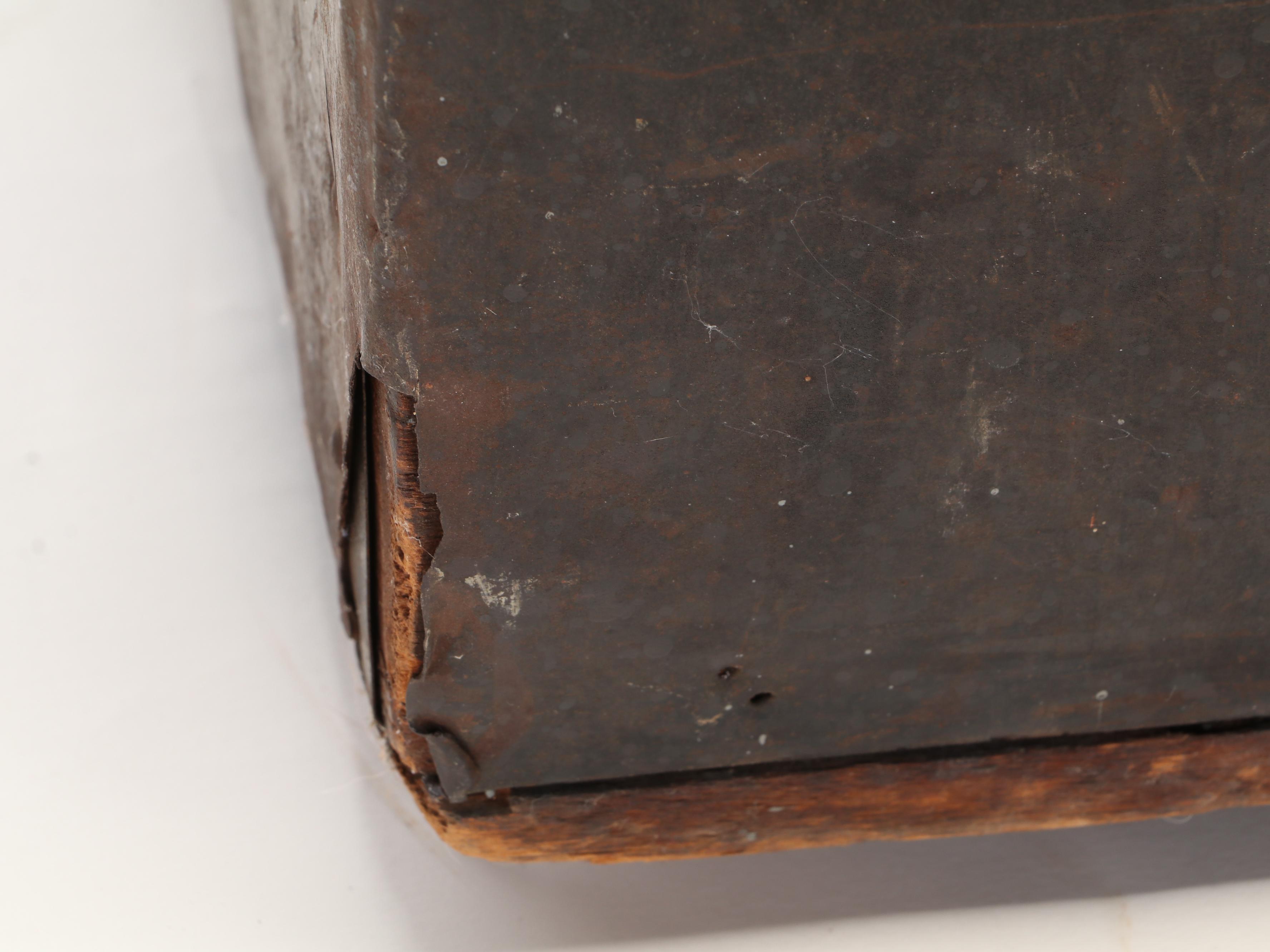 Victorian Painted Metal-Clad Travel Trunk, Circa 1900