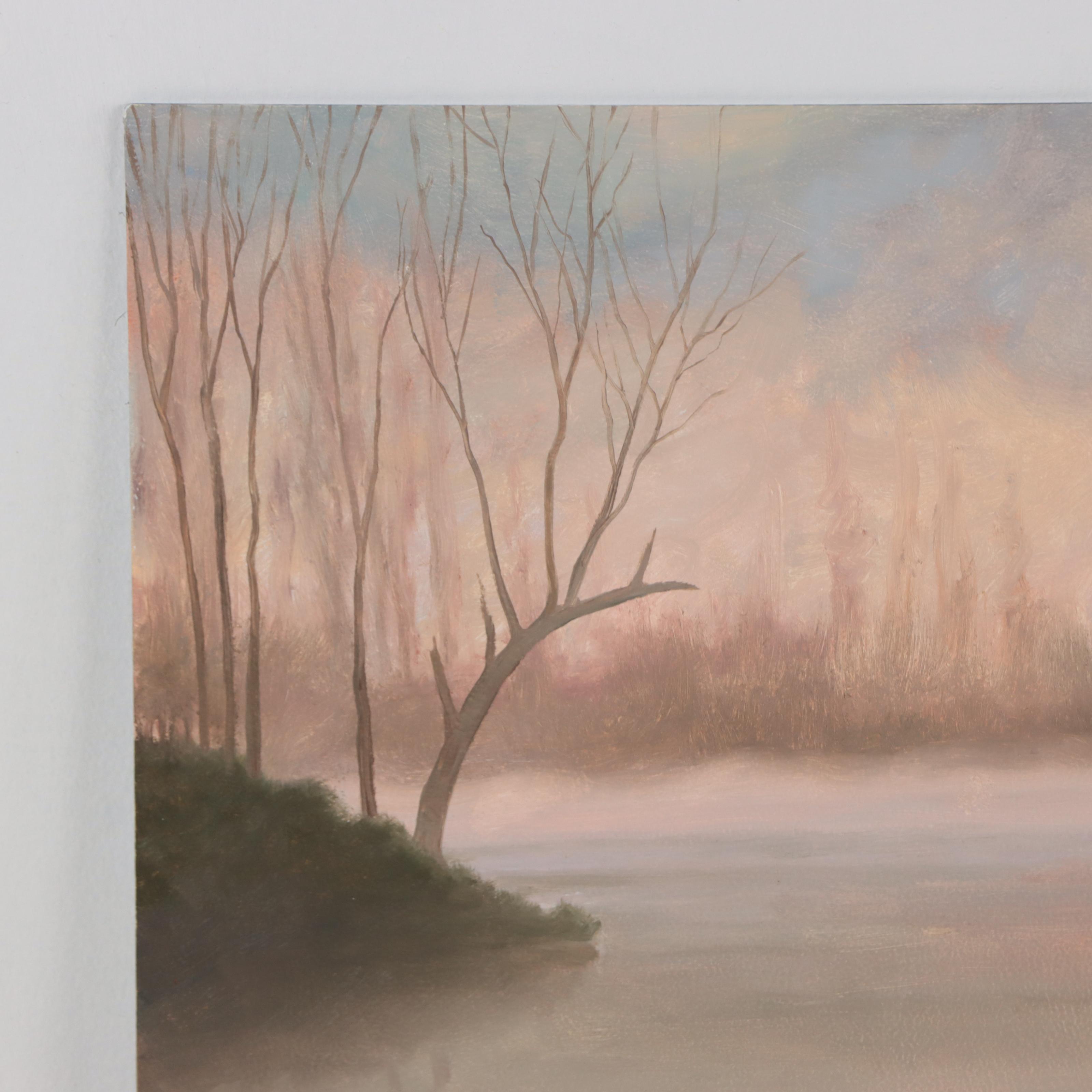 Peter Lentini Oil Painting "Early Morning Slough," 21st Century