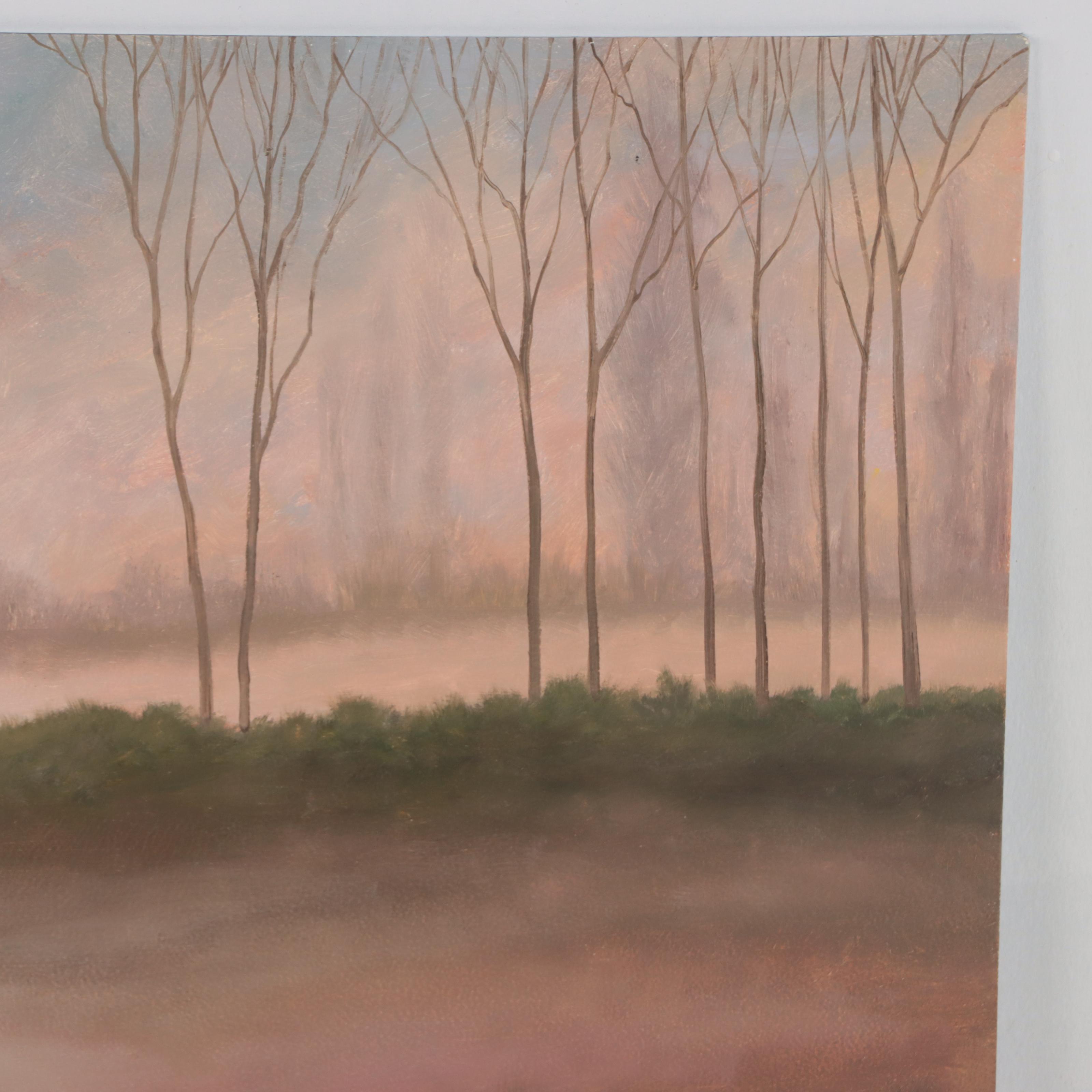 Peter Lentini Oil Painting "Early Morning Slough," 21st Century