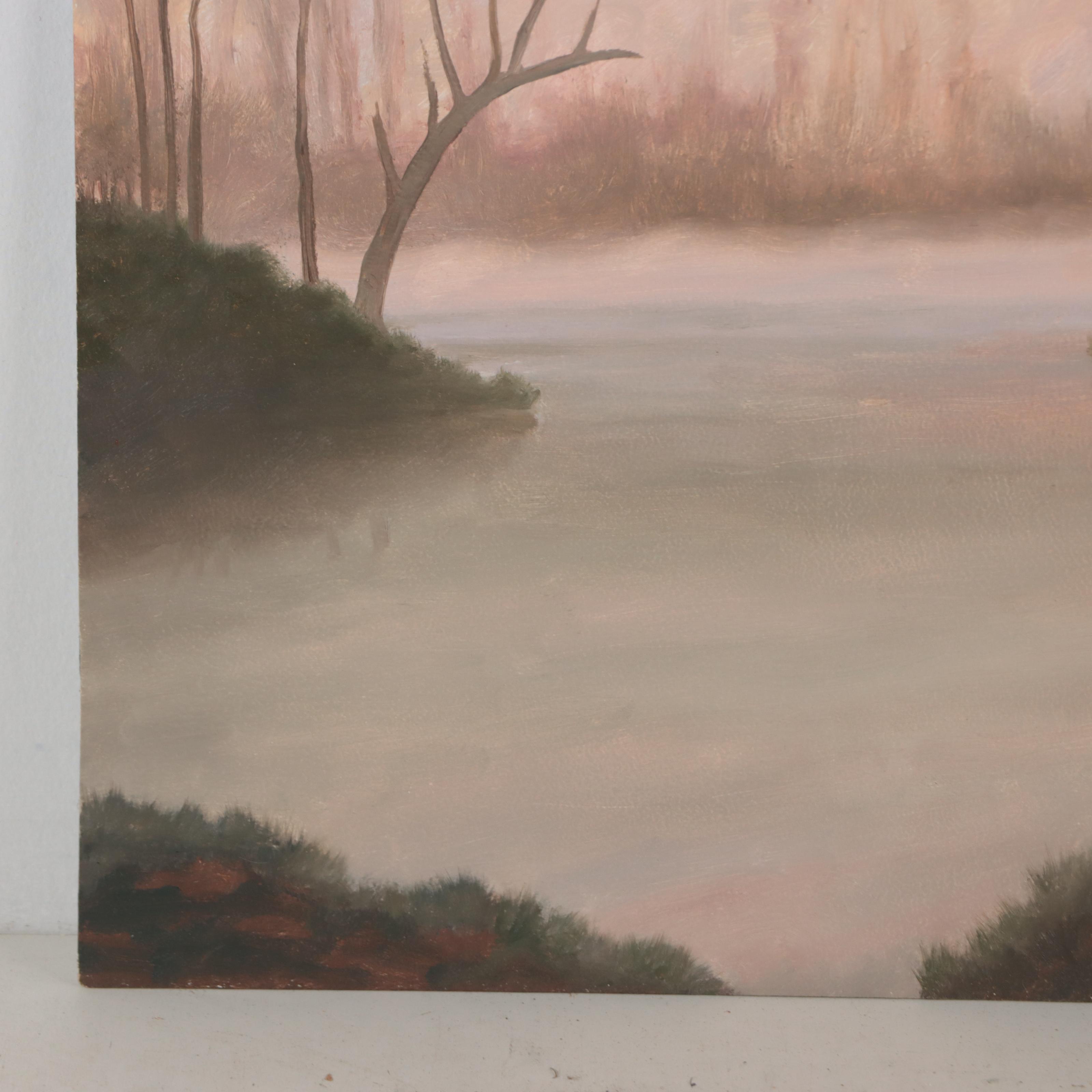 Peter Lentini Oil Painting "Early Morning Slough," 21st Century