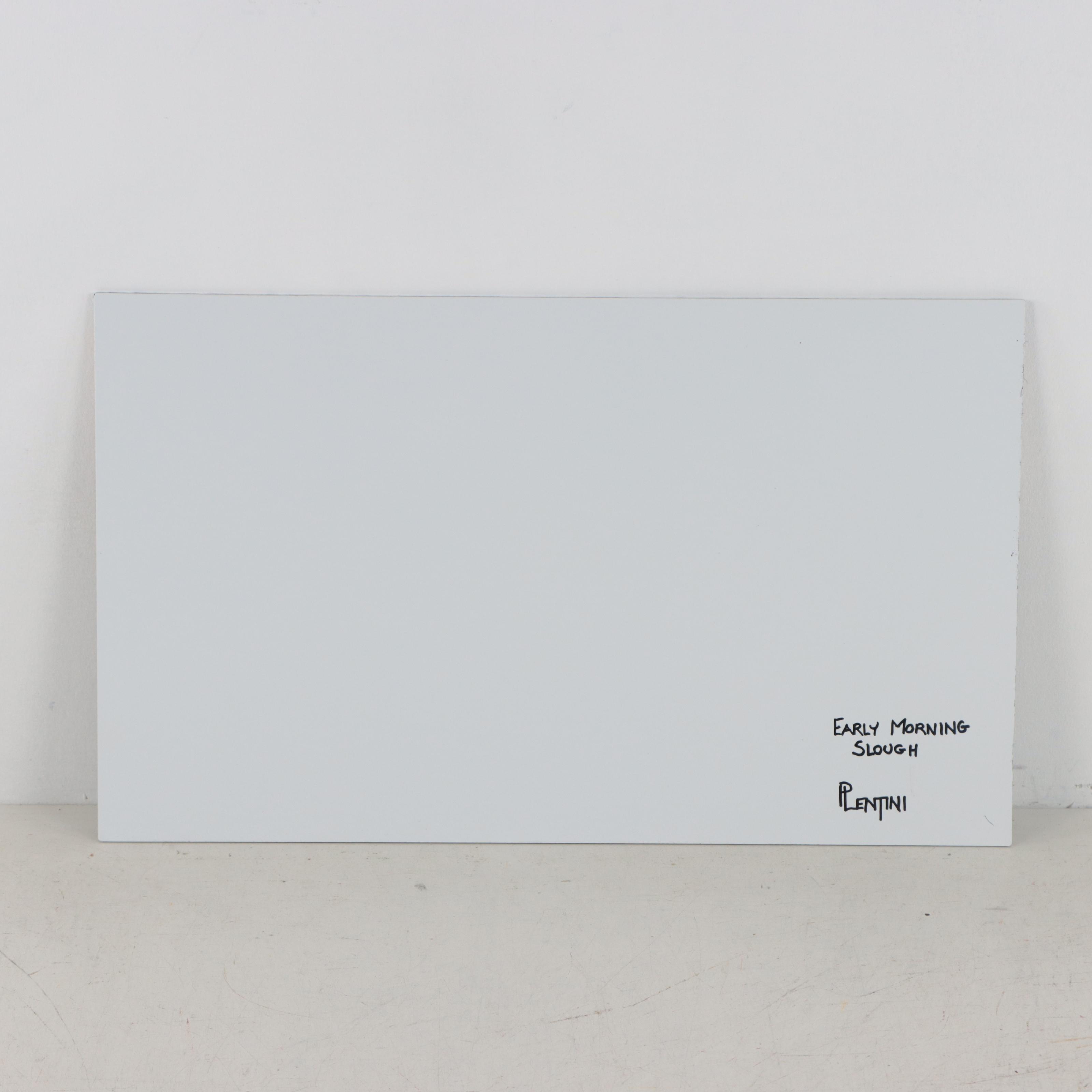 Peter Lentini Oil Painting "Early Morning Slough," 21st Century