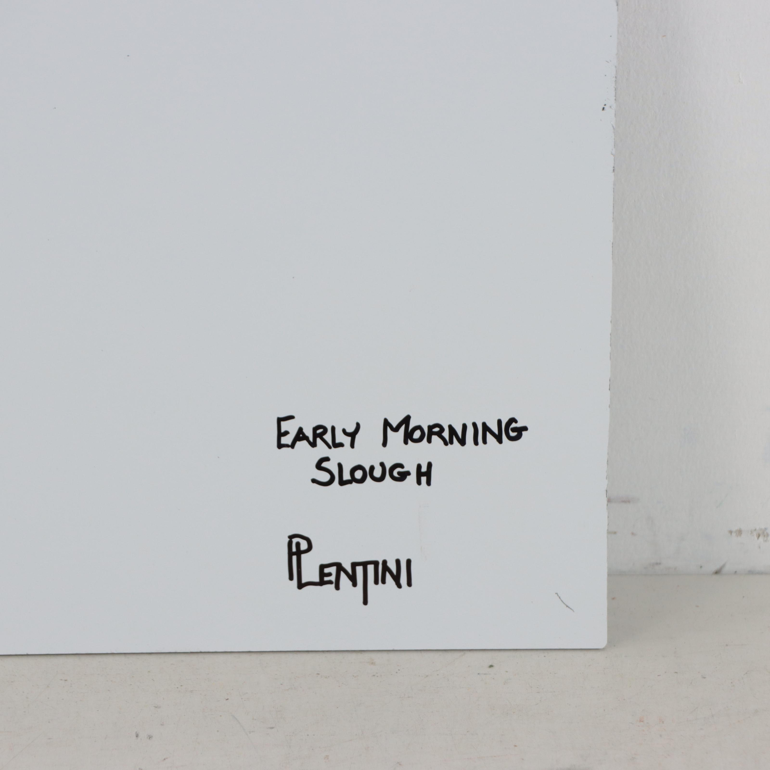 Peter Lentini Oil Painting "Early Morning Slough," 21st Century