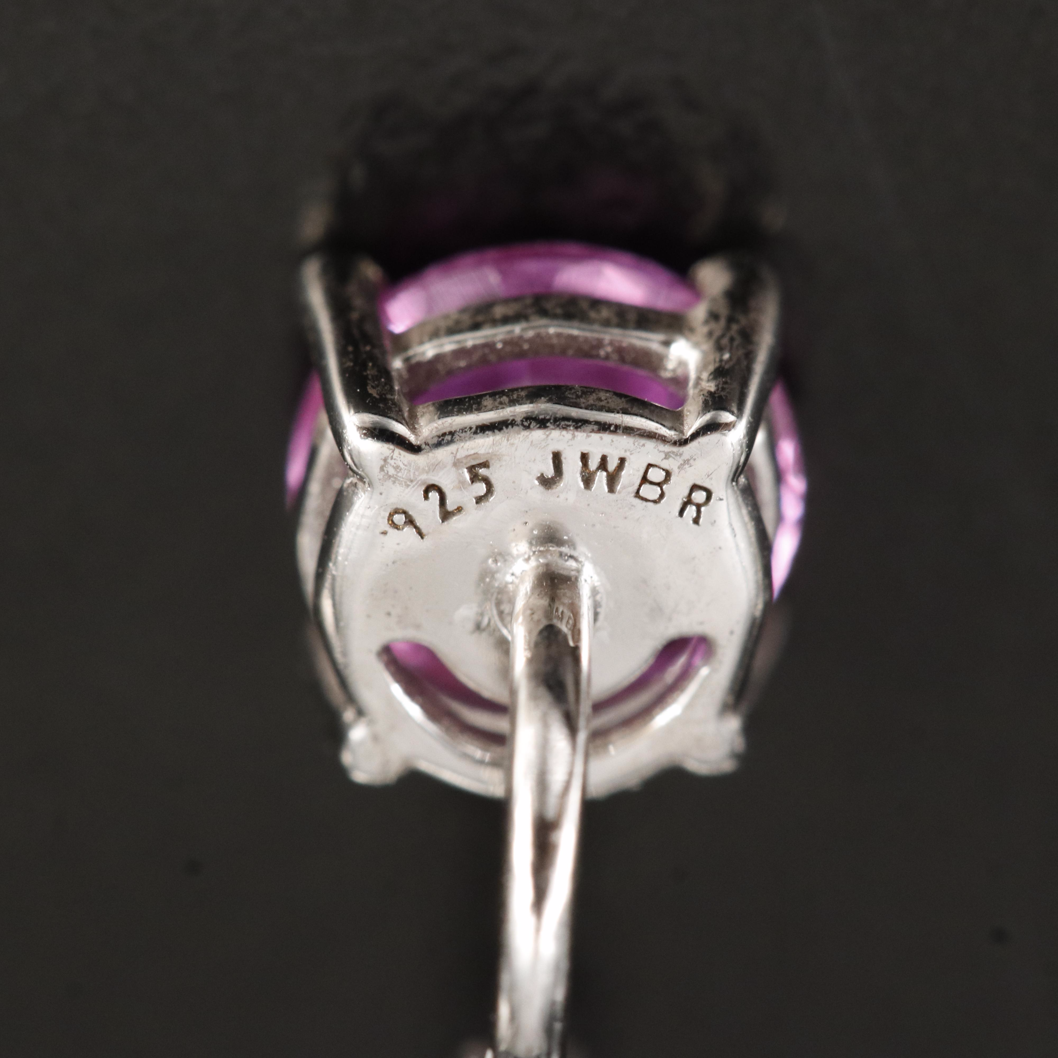 Opal Stud Earrings with Sterling Pink Sapphire Enhancers