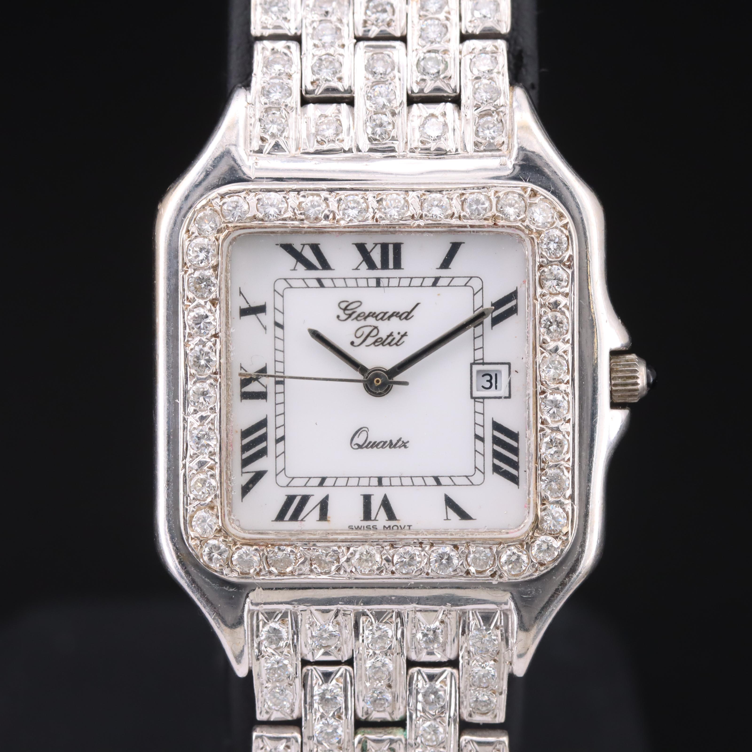 Gerard Petit 14K 2.39 CTW Diamond Watch
