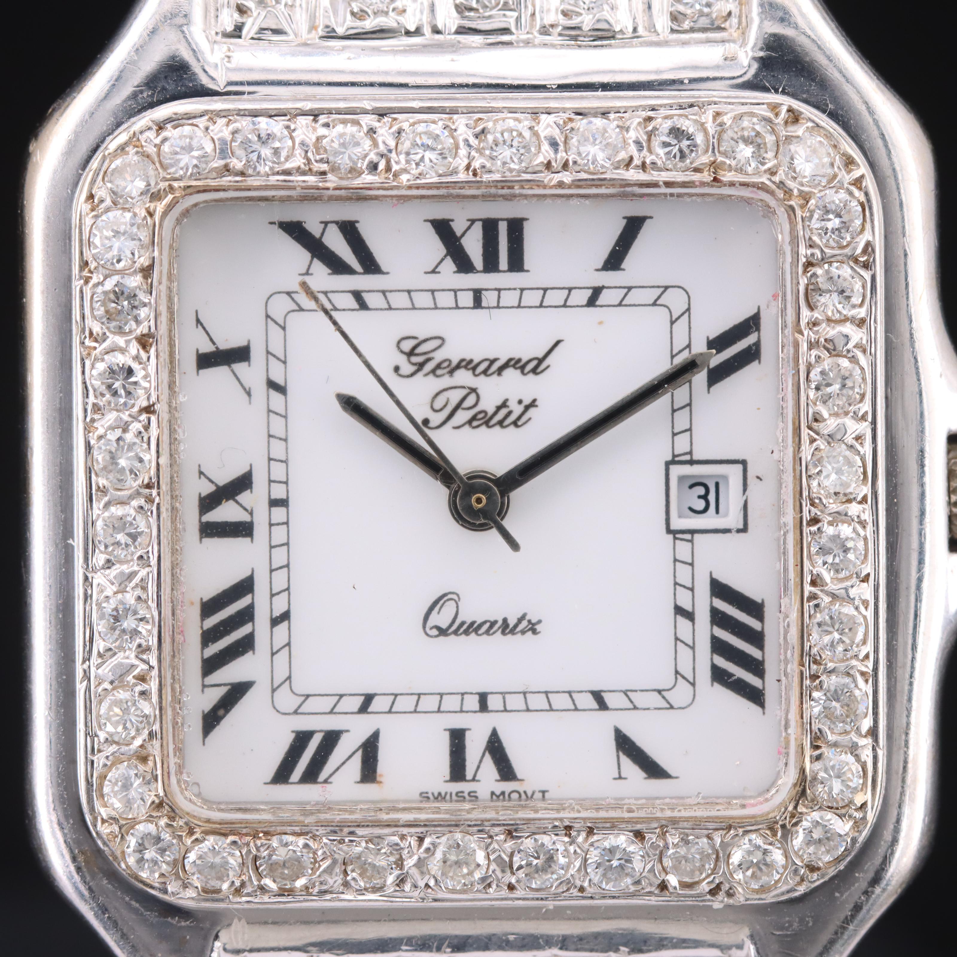 Gerard Petit 14K 2.39 CTW Diamond Watch