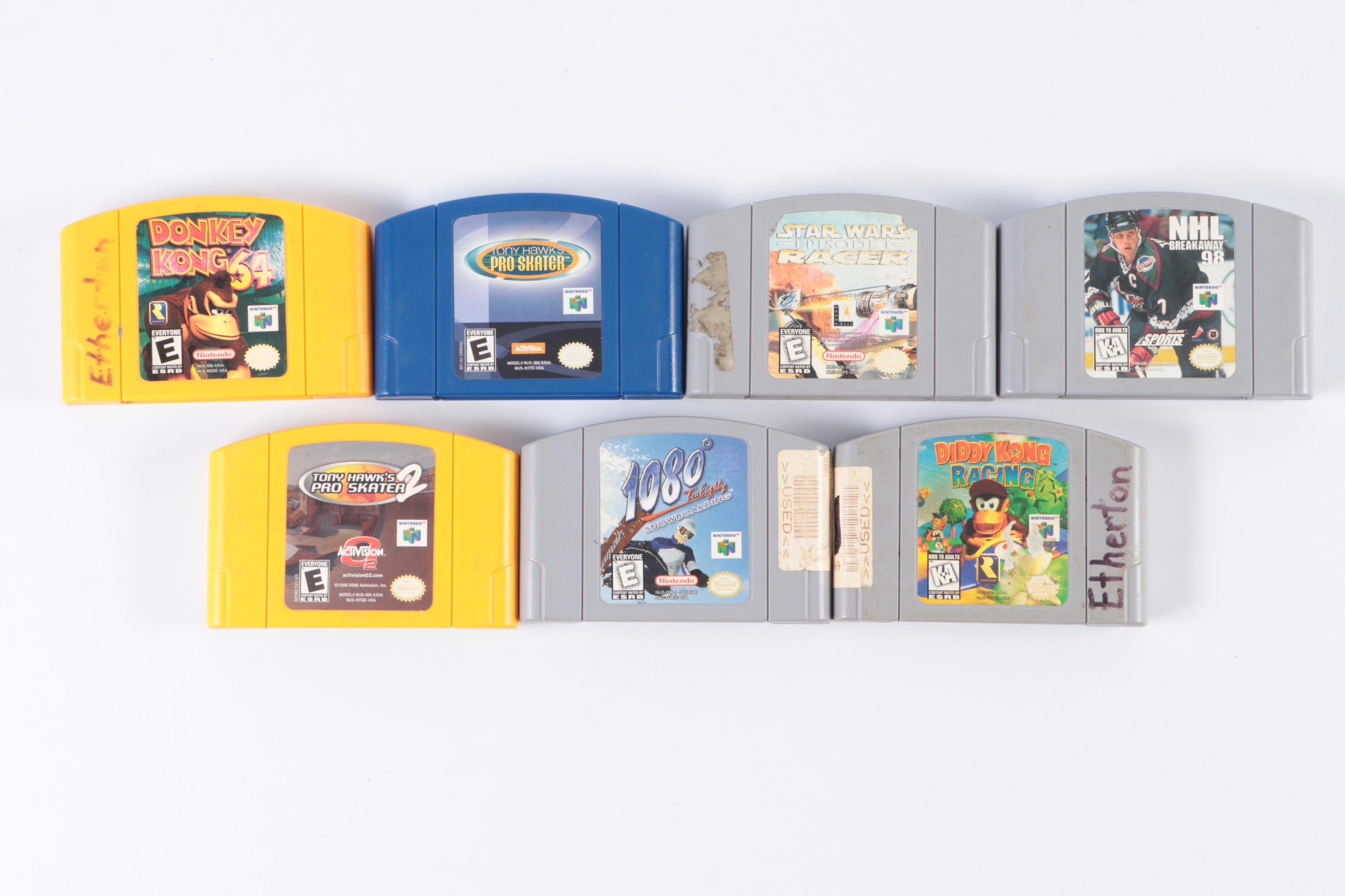 Nintendo 64 and NES Game Consoles with Games, Controllers, and More