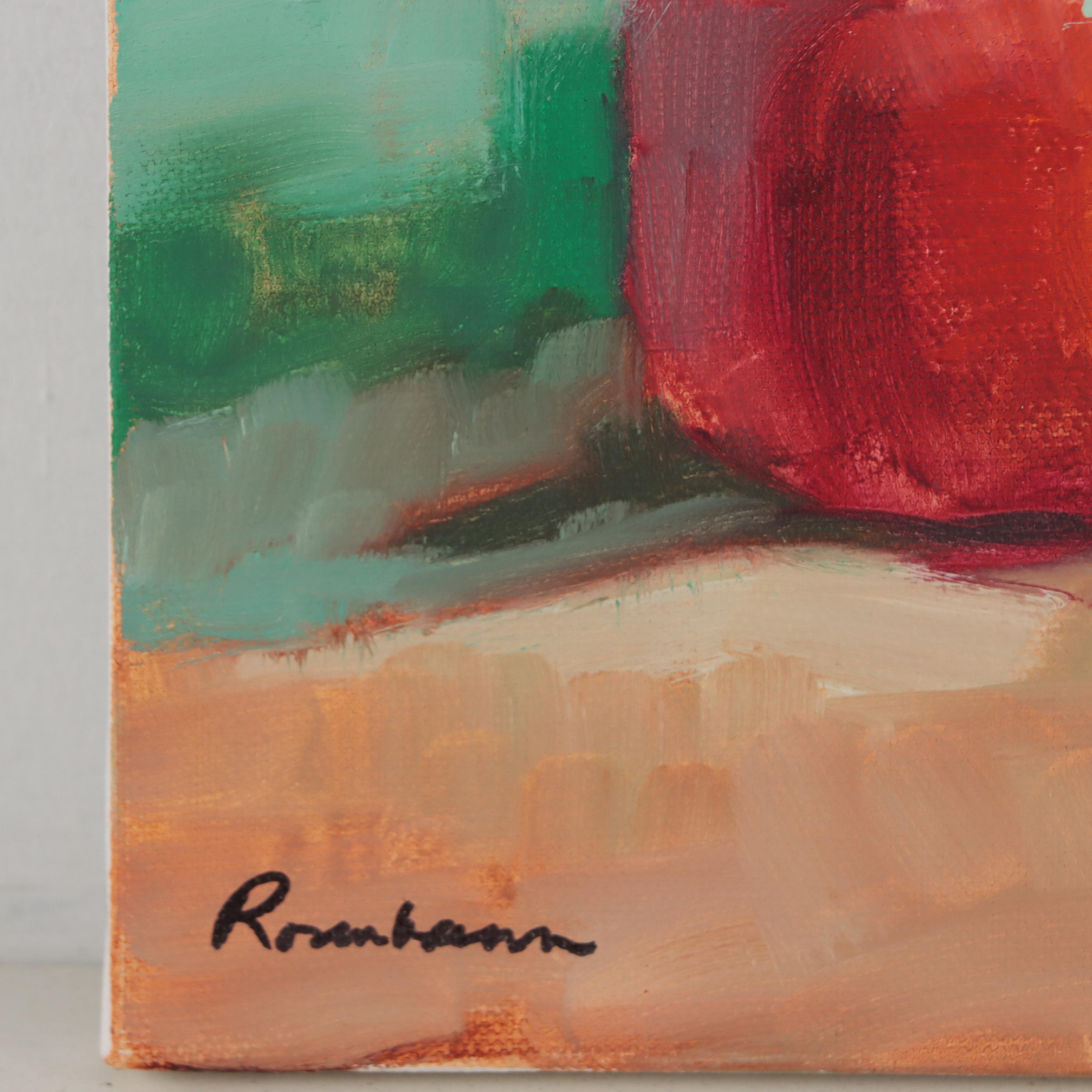 Sally Rosenbaum Still Life Oil Painting of Apples, 21st Century