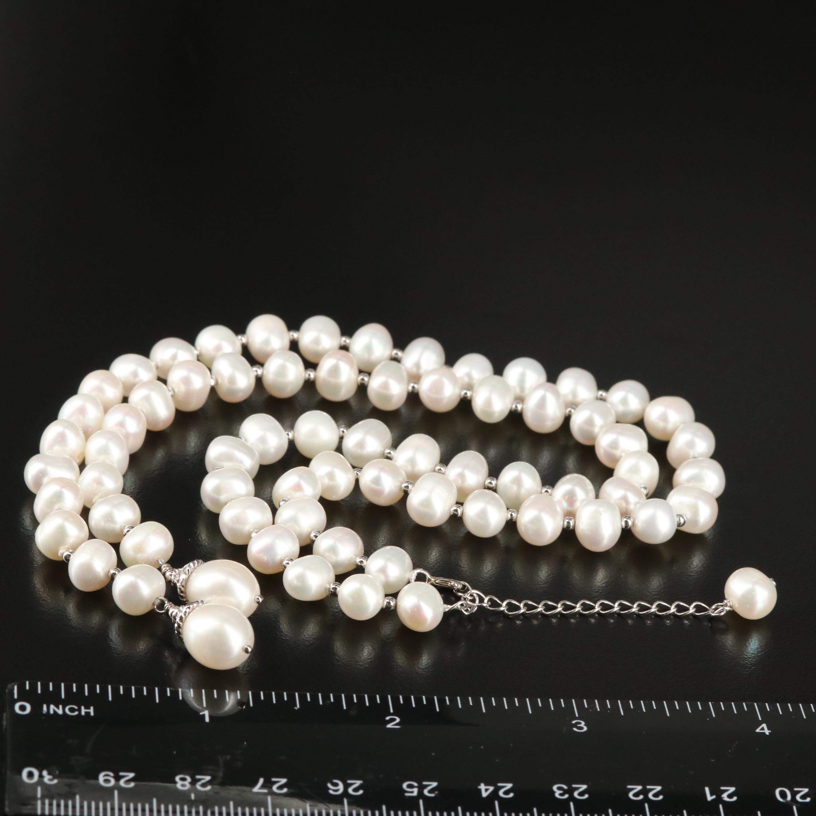 Sterling Pearl Négligée Necklace
