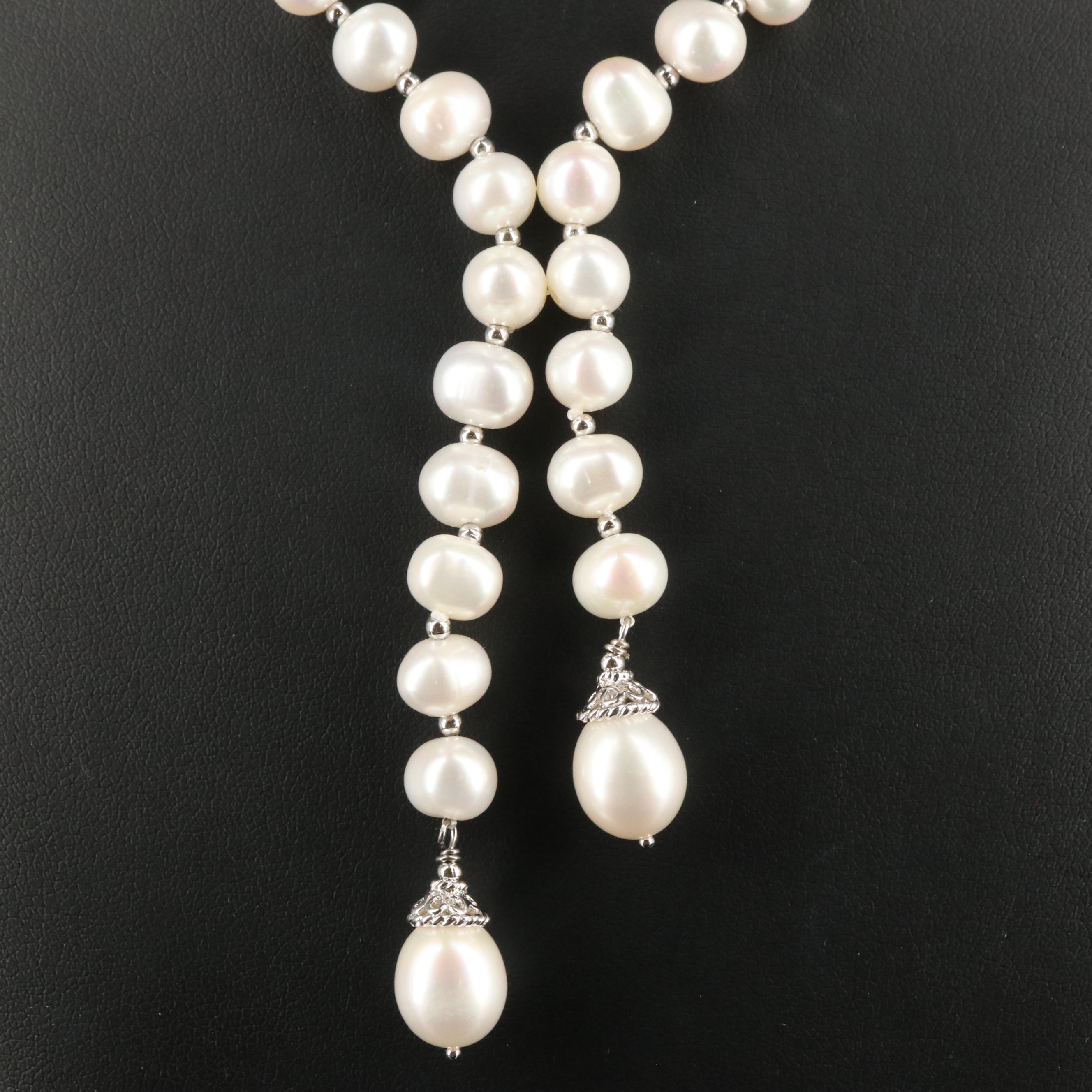 Sterling Pearl Négligée Necklace