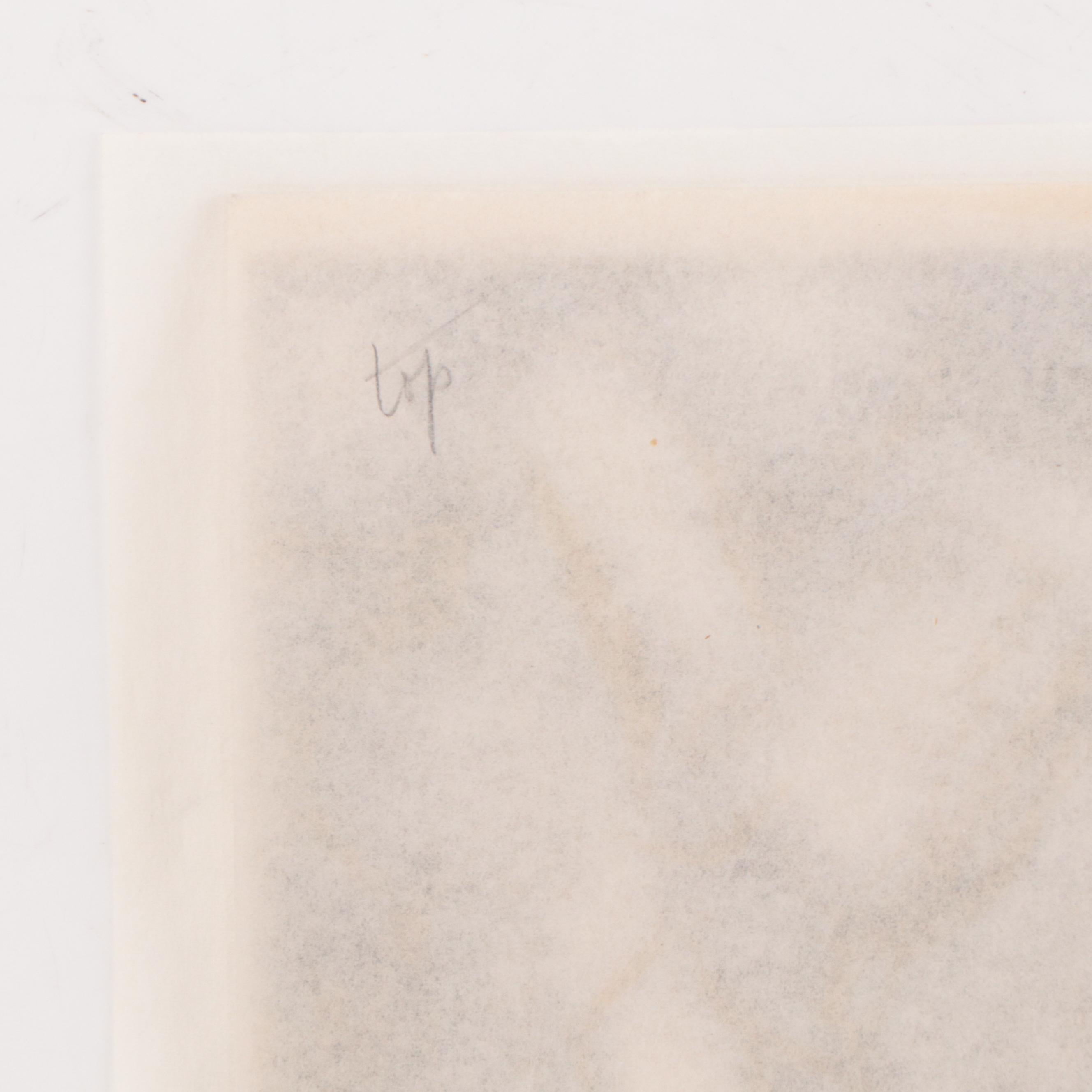 Dan Burne Jones Embellished Wood Engraving "Stardust," 1936