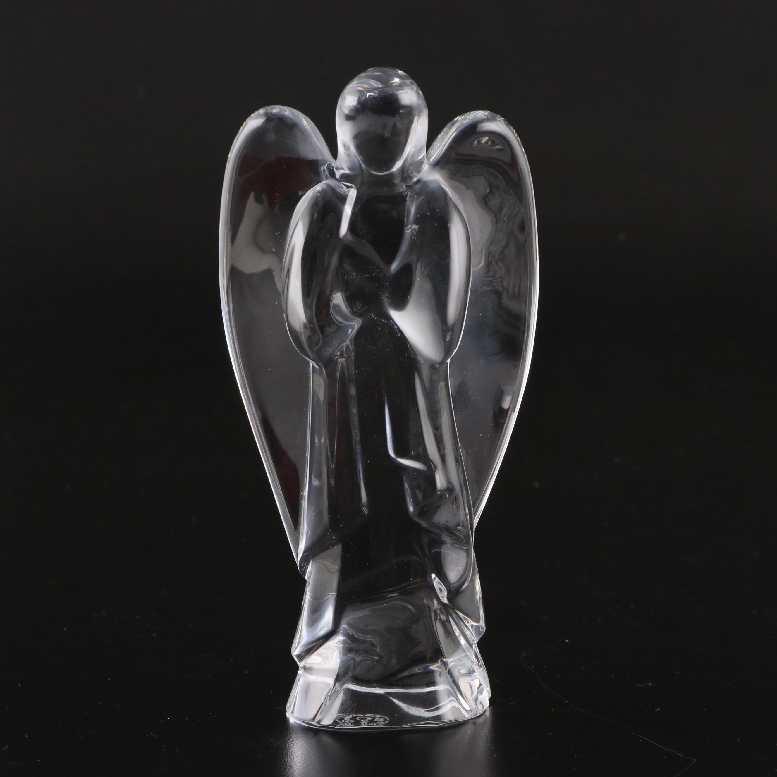 Baccarat "Angel with Arms Folded" Figurine and "Three Hearts" Paperweight